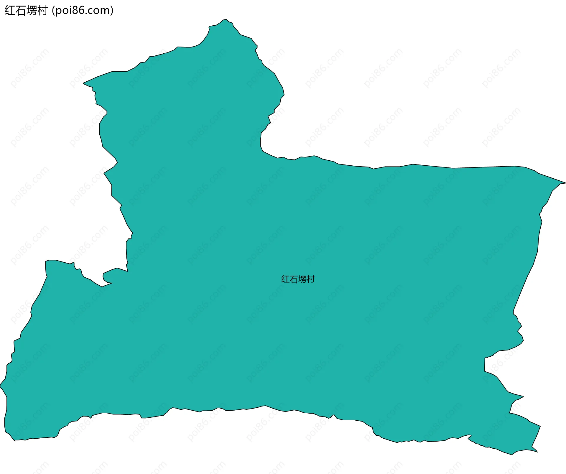 红石塄村边界地图