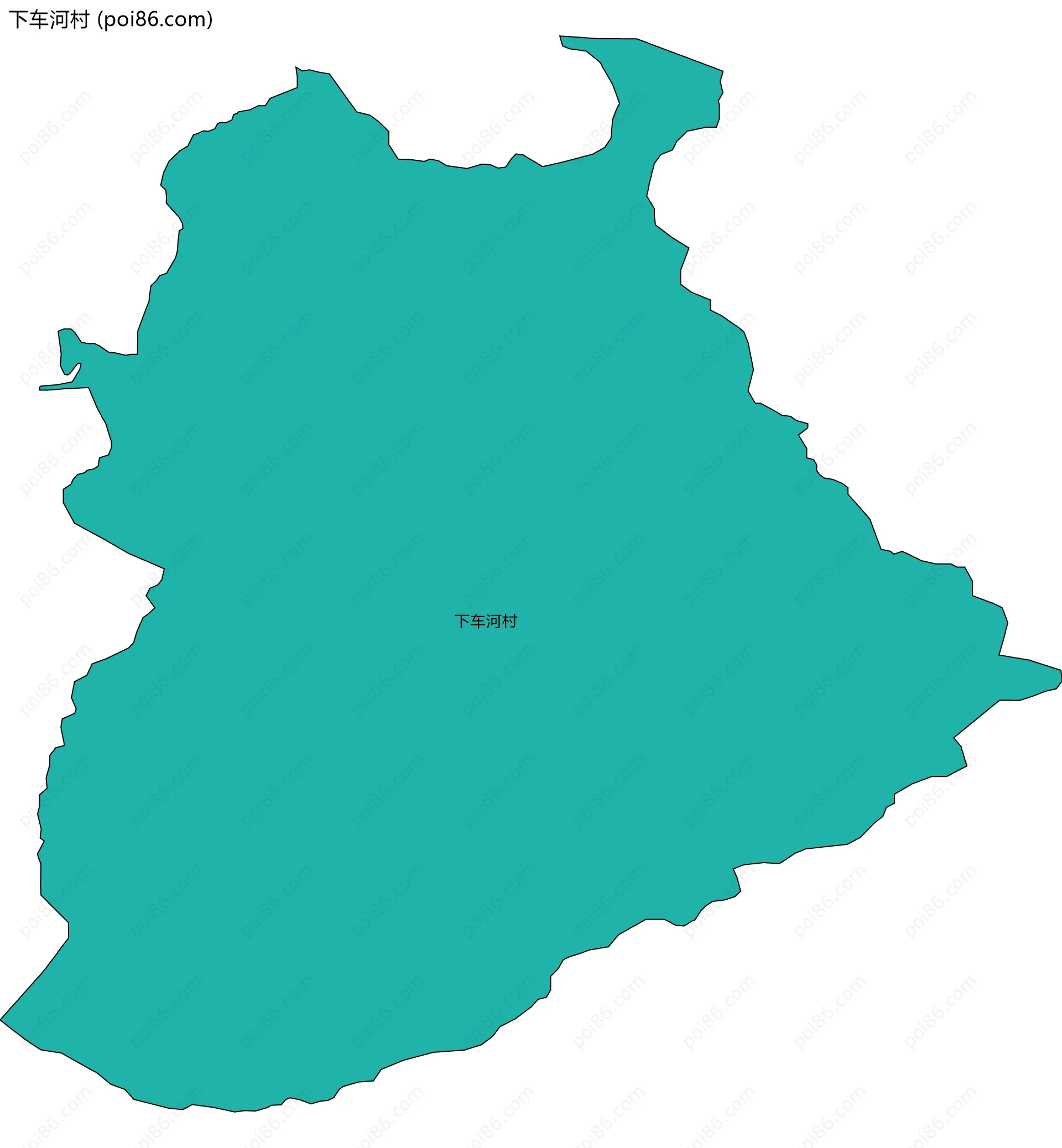 下车河村边界地图