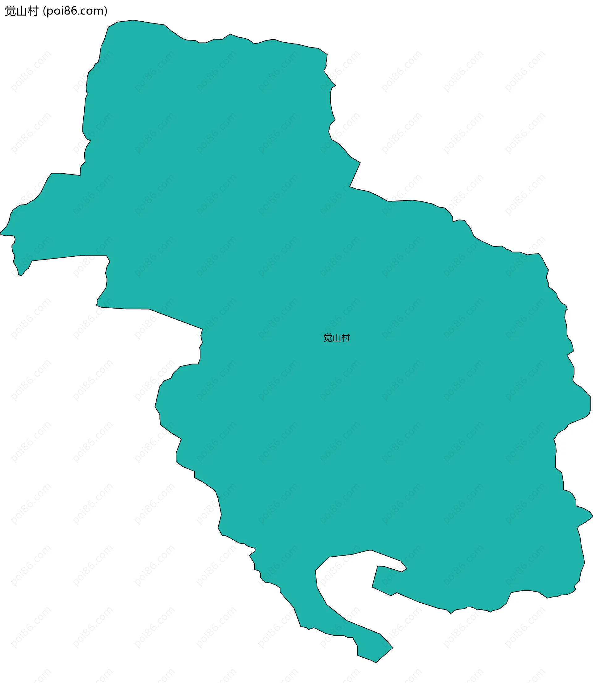 觉山村边界地图