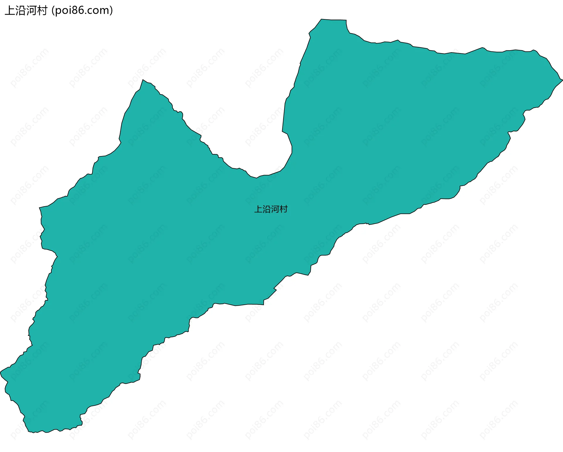 上沿河村边界地图
