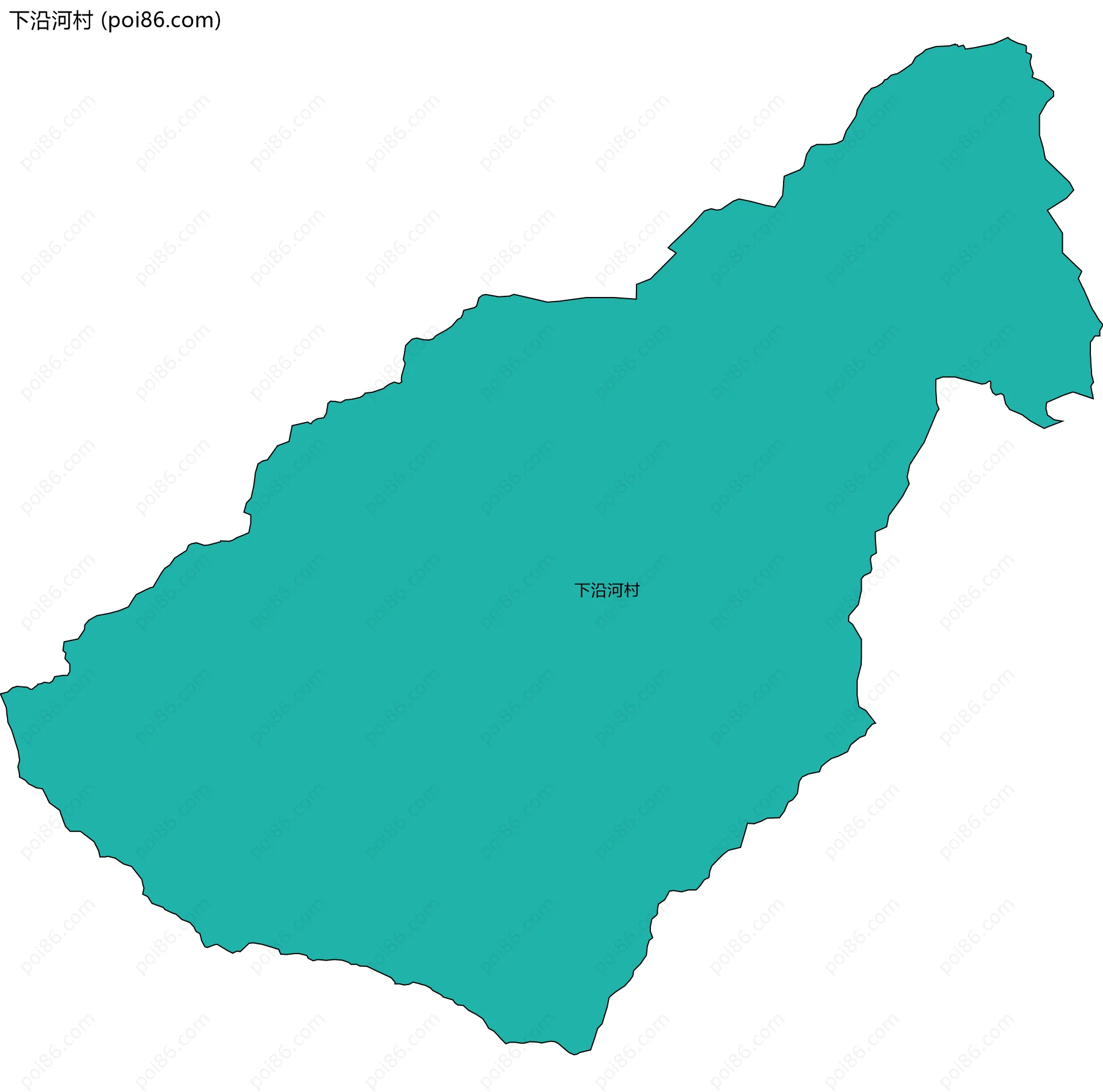 下沿河村边界地图