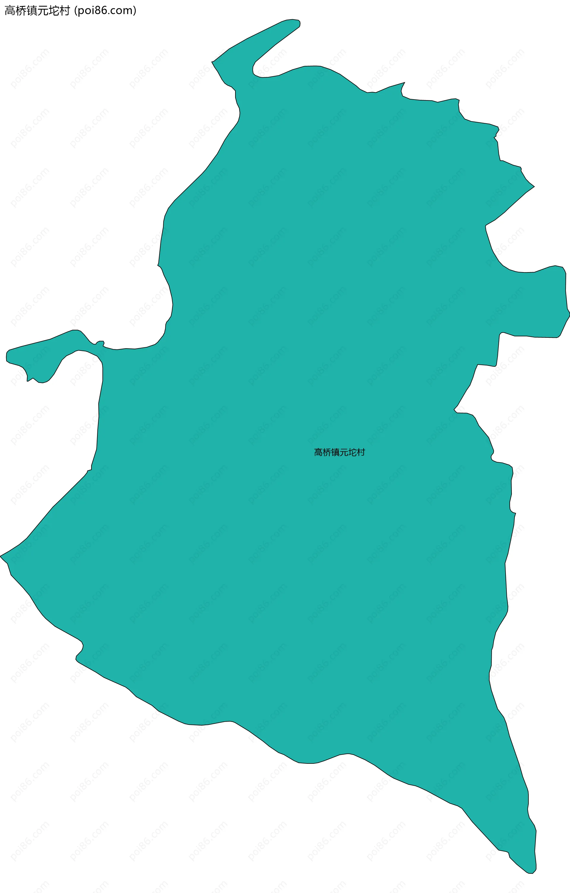 高桥镇元坨村边界地图