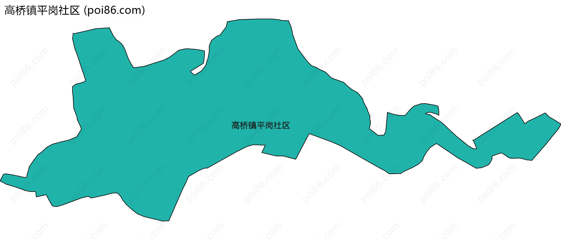 高桥镇平岗社区边界地图