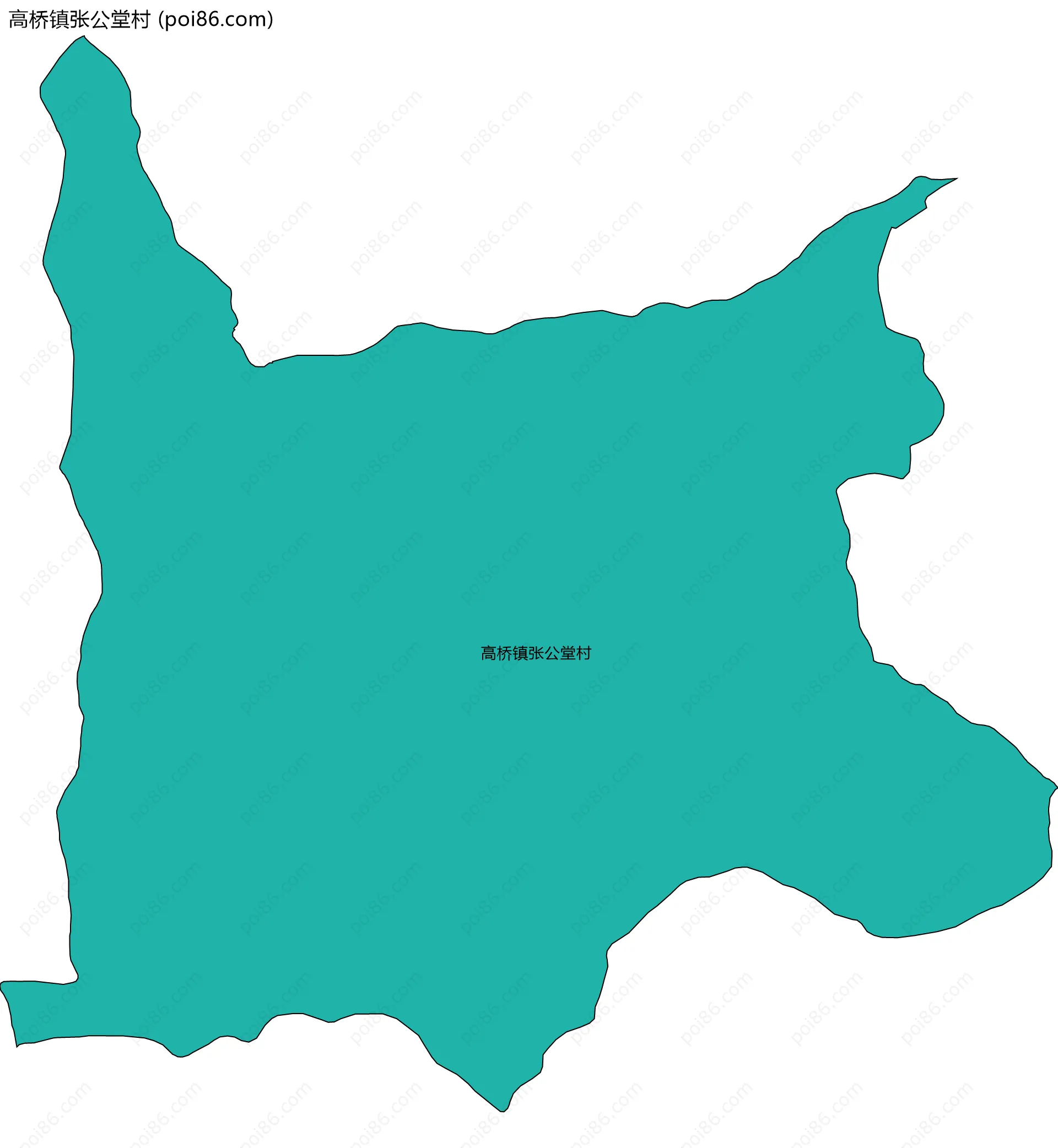 高桥镇张公堂村边界地图