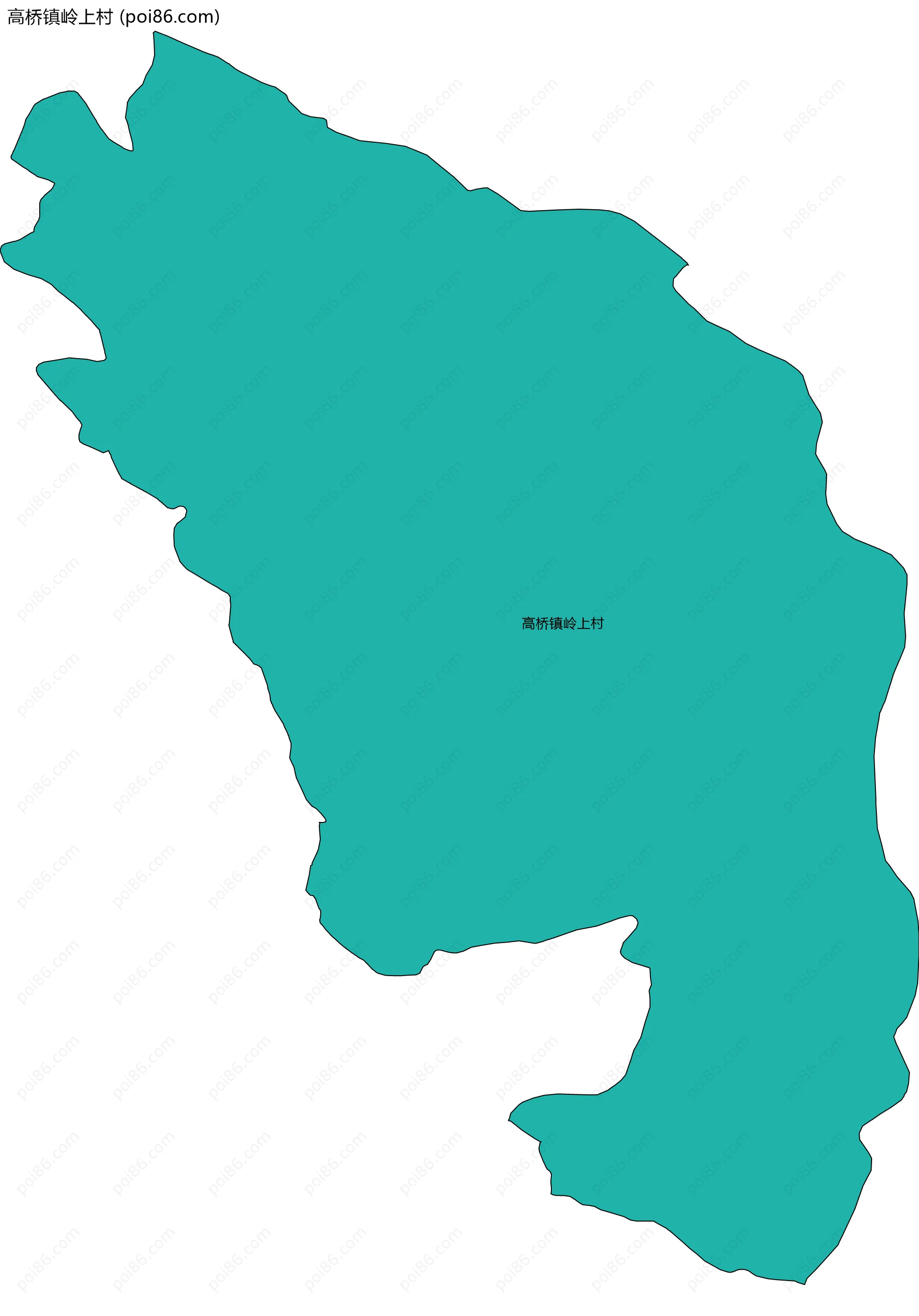 高桥镇岭上村边界地图