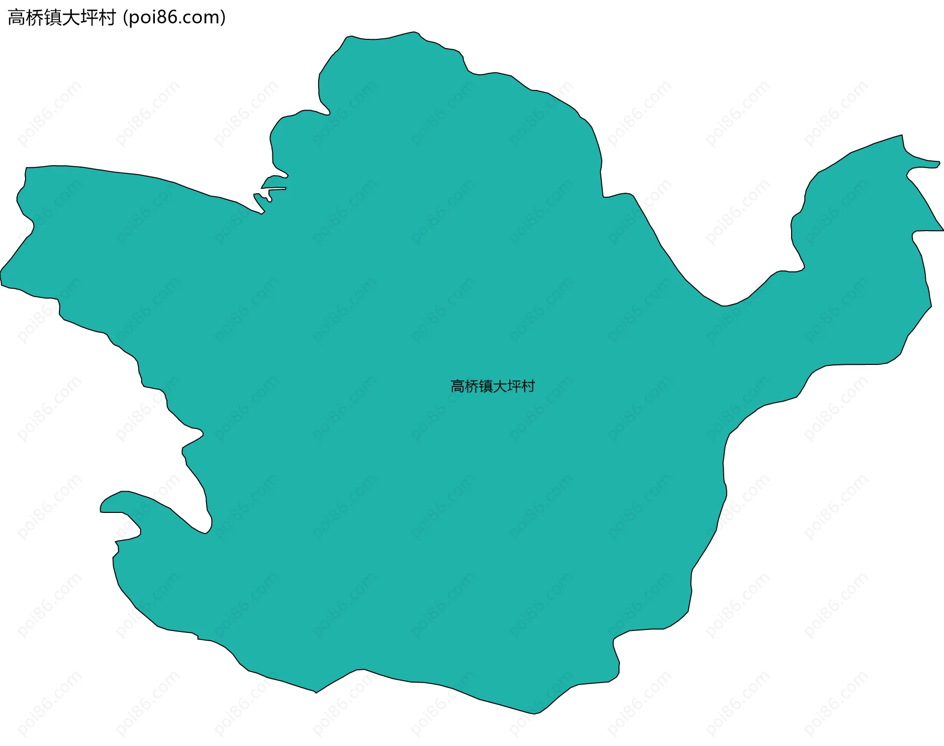 高桥镇大坪村边界地图