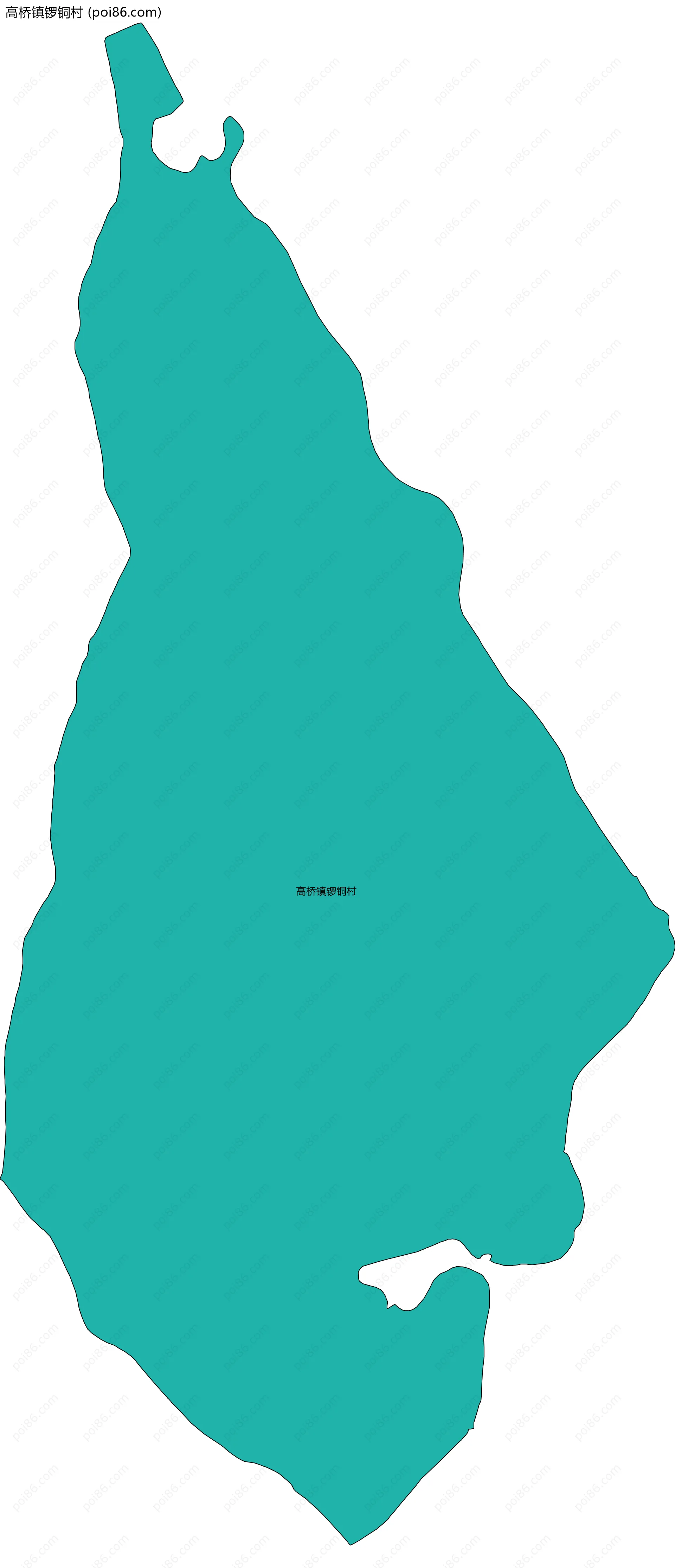 高桥镇锣铜村边界地图