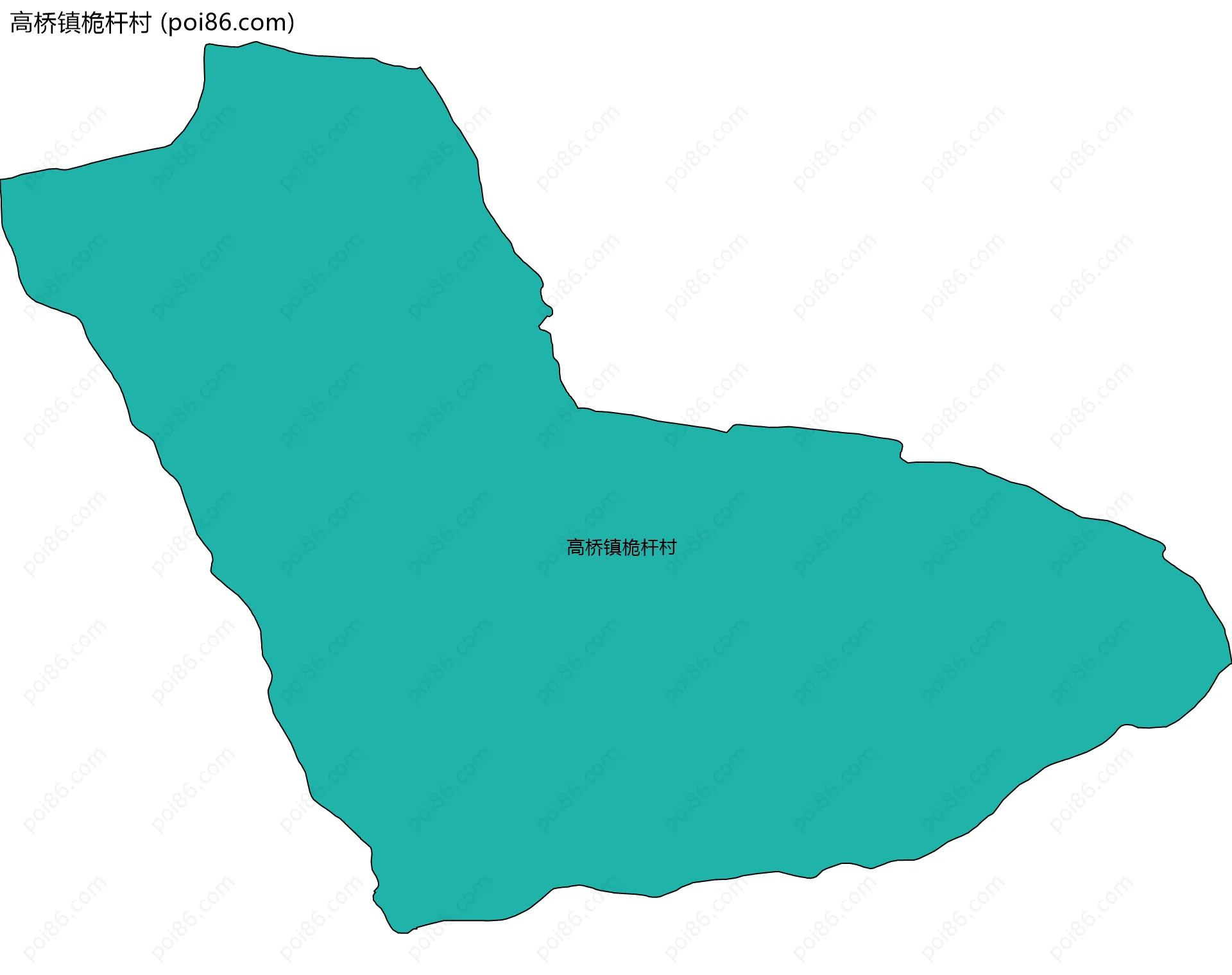高桥镇桅杆村边界地图