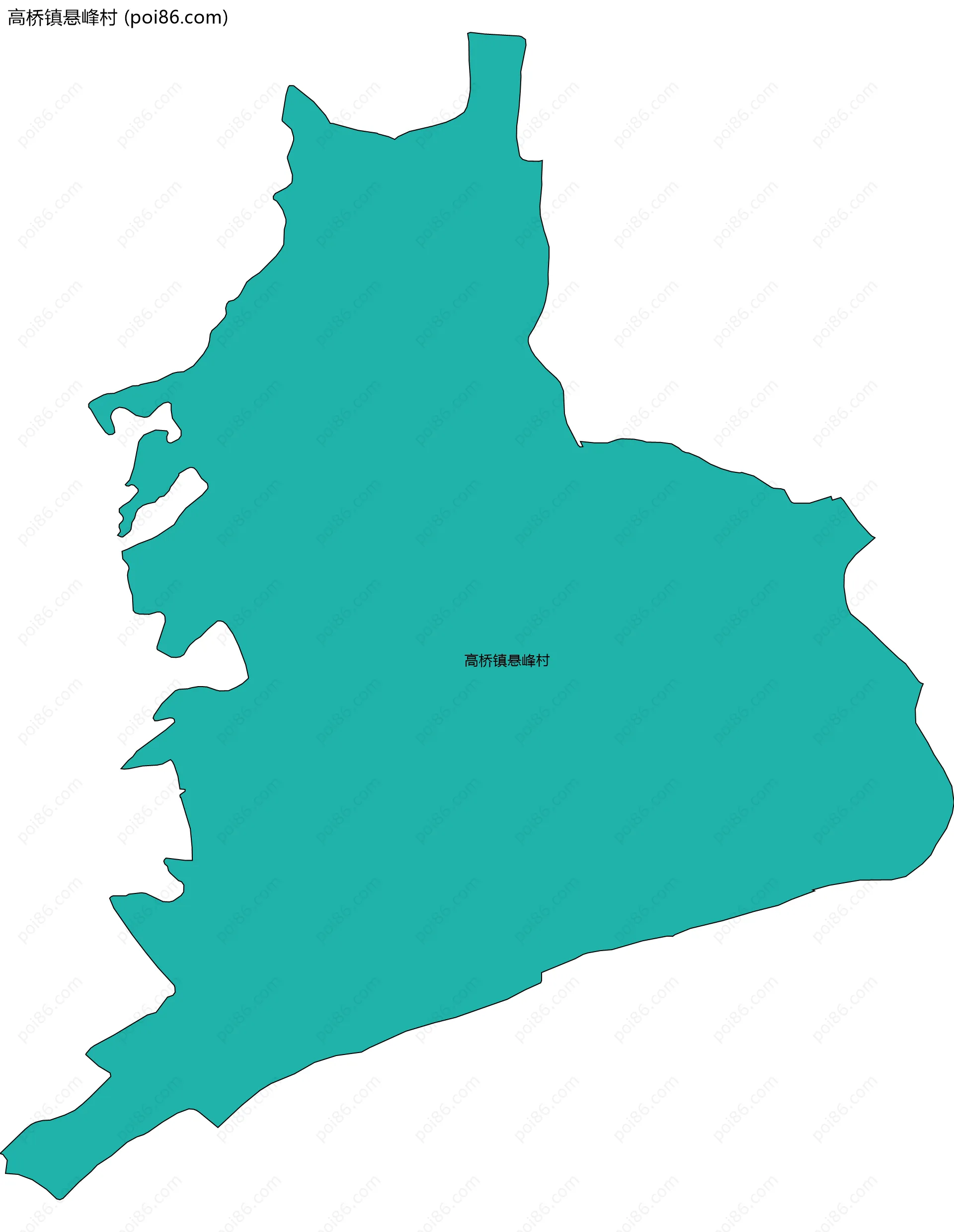 高桥镇悬峰村边界地图