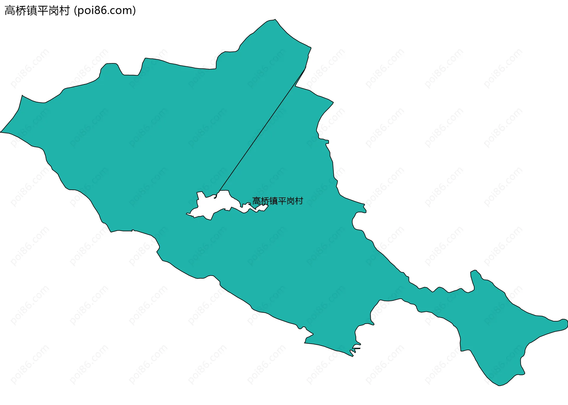 高桥镇平岗村边界地图