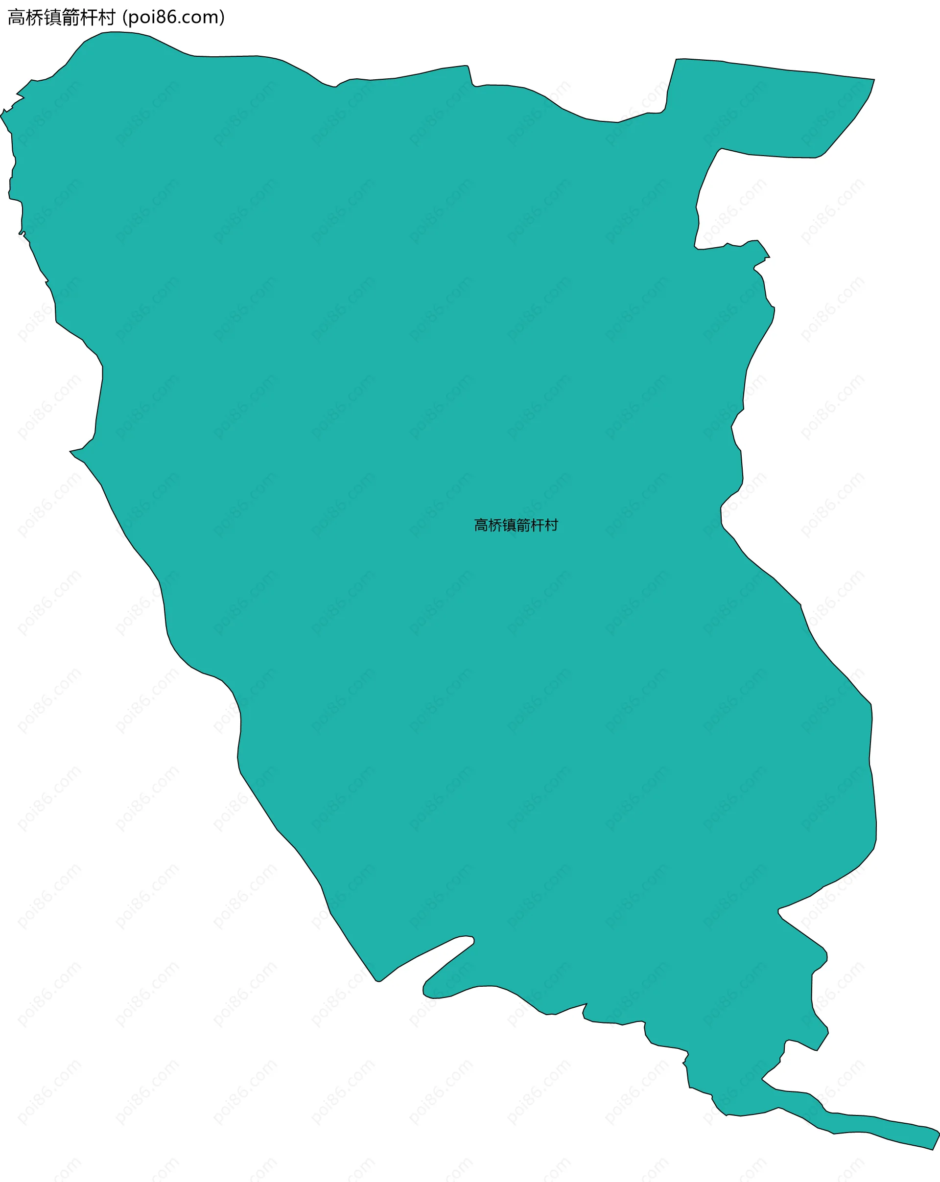 高桥镇箭杆村边界地图