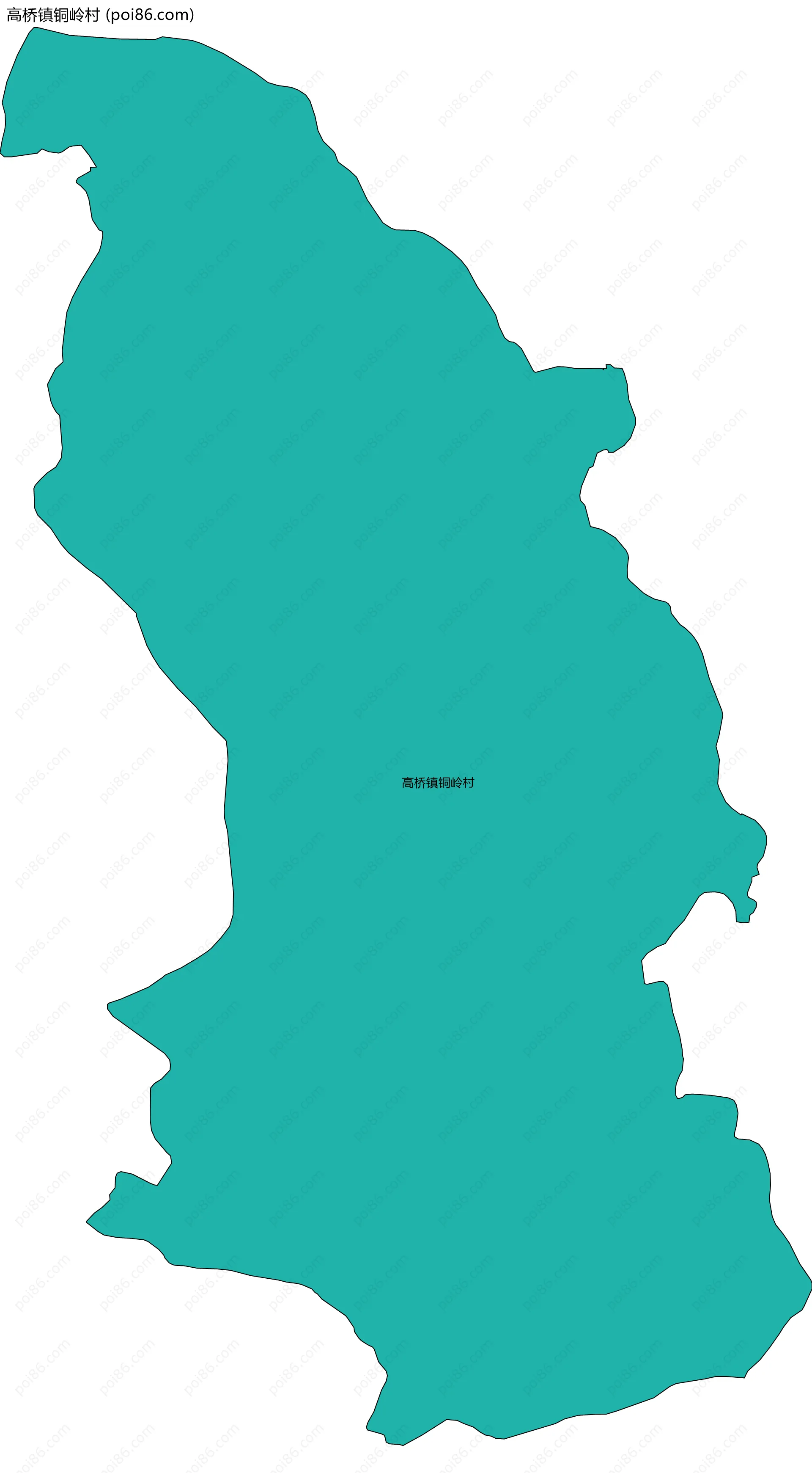 高桥镇铜岭村边界地图