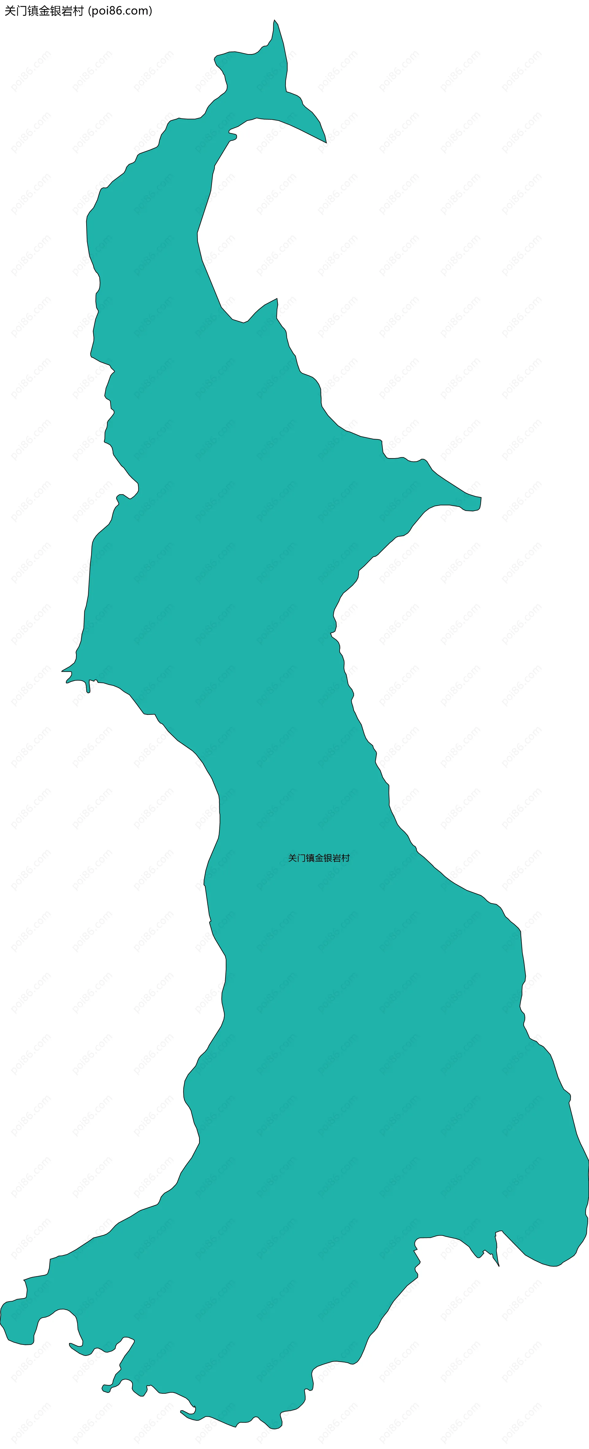 关门镇金银岩村边界地图