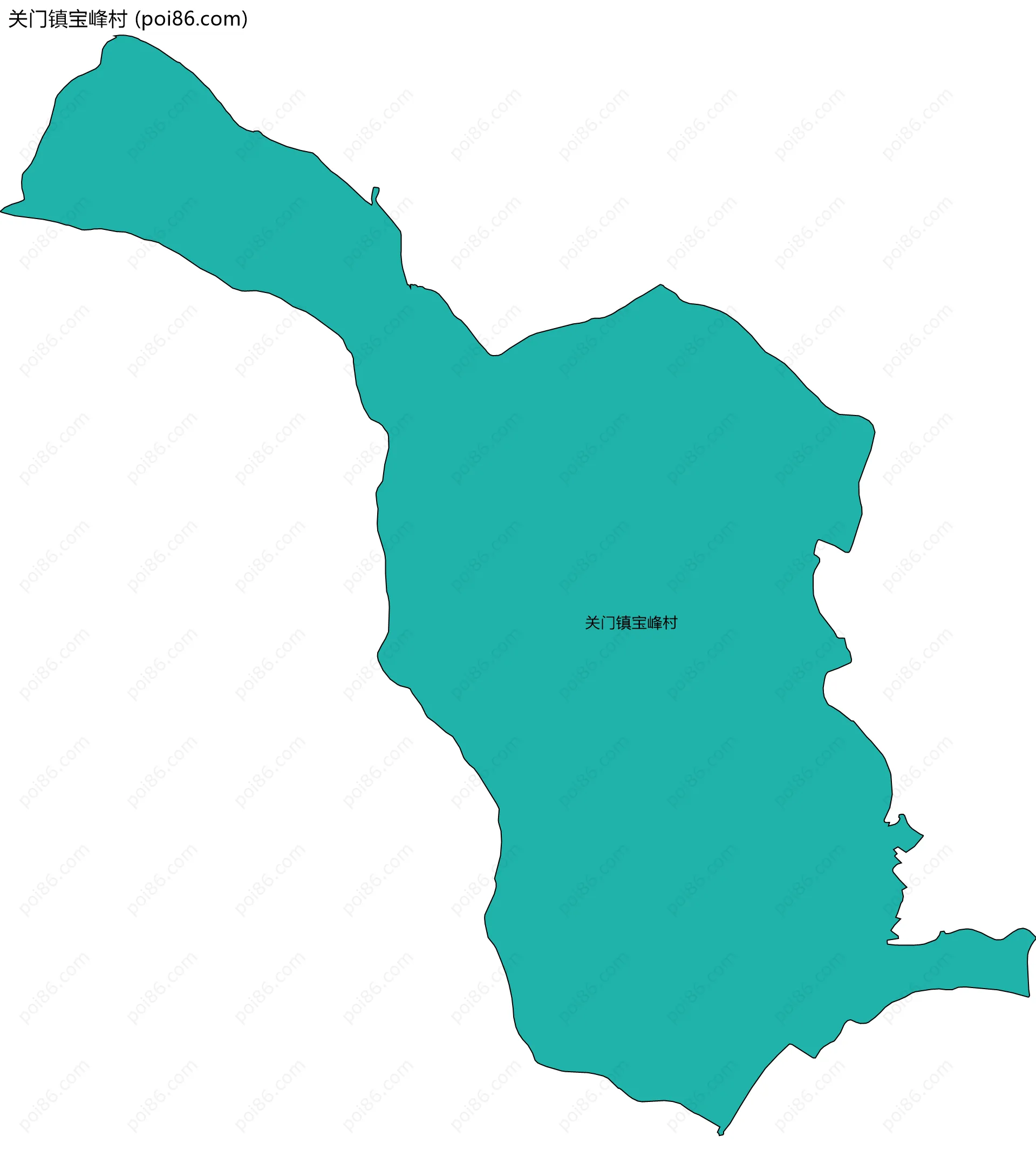 关门镇宝峰村边界地图