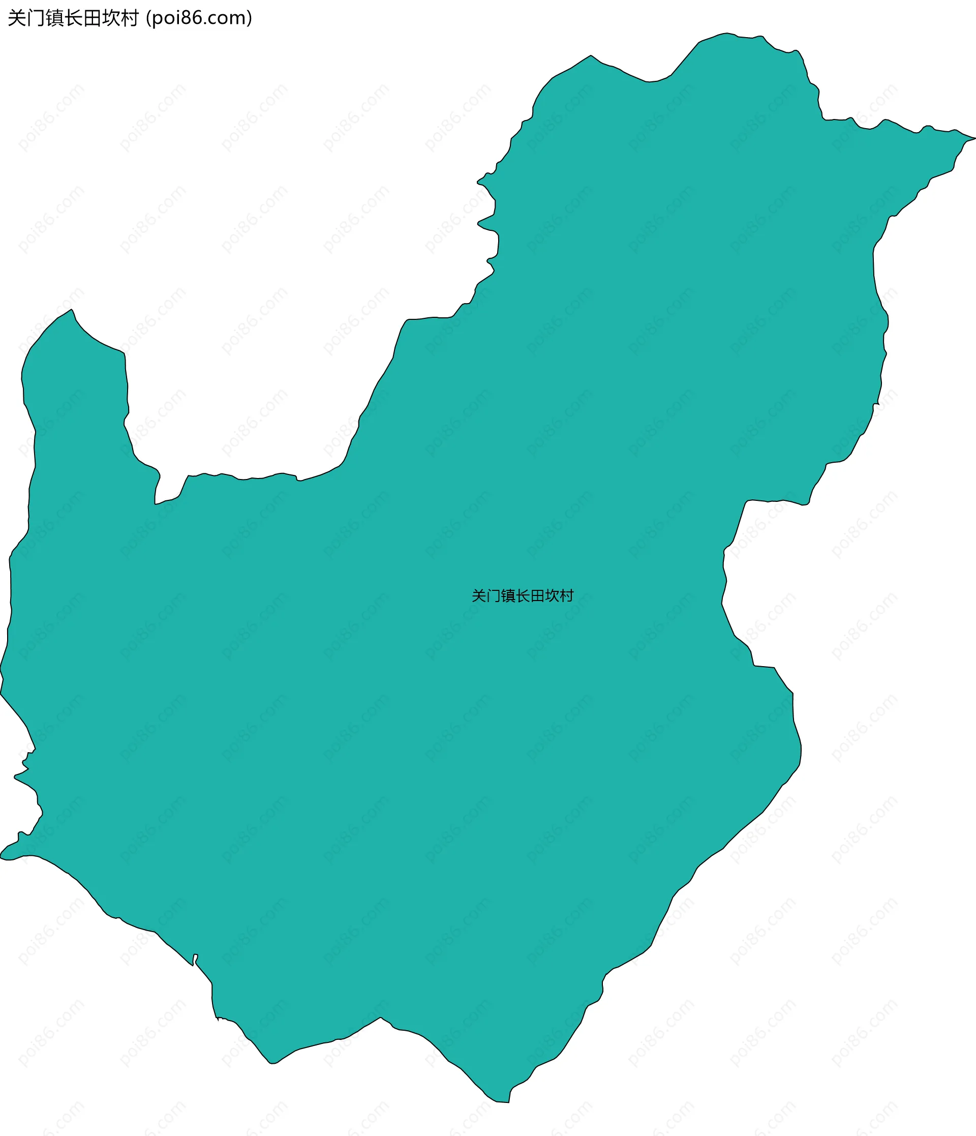 关门镇长田坎村边界地图