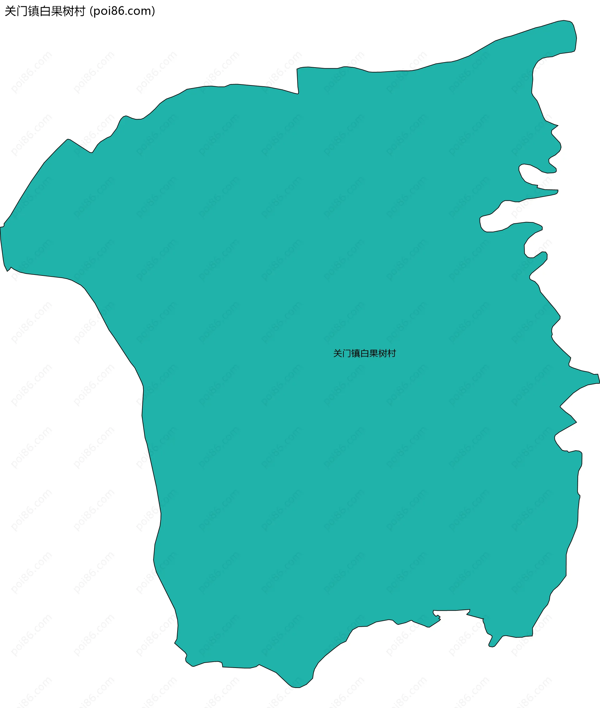 关门镇白果树村边界地图