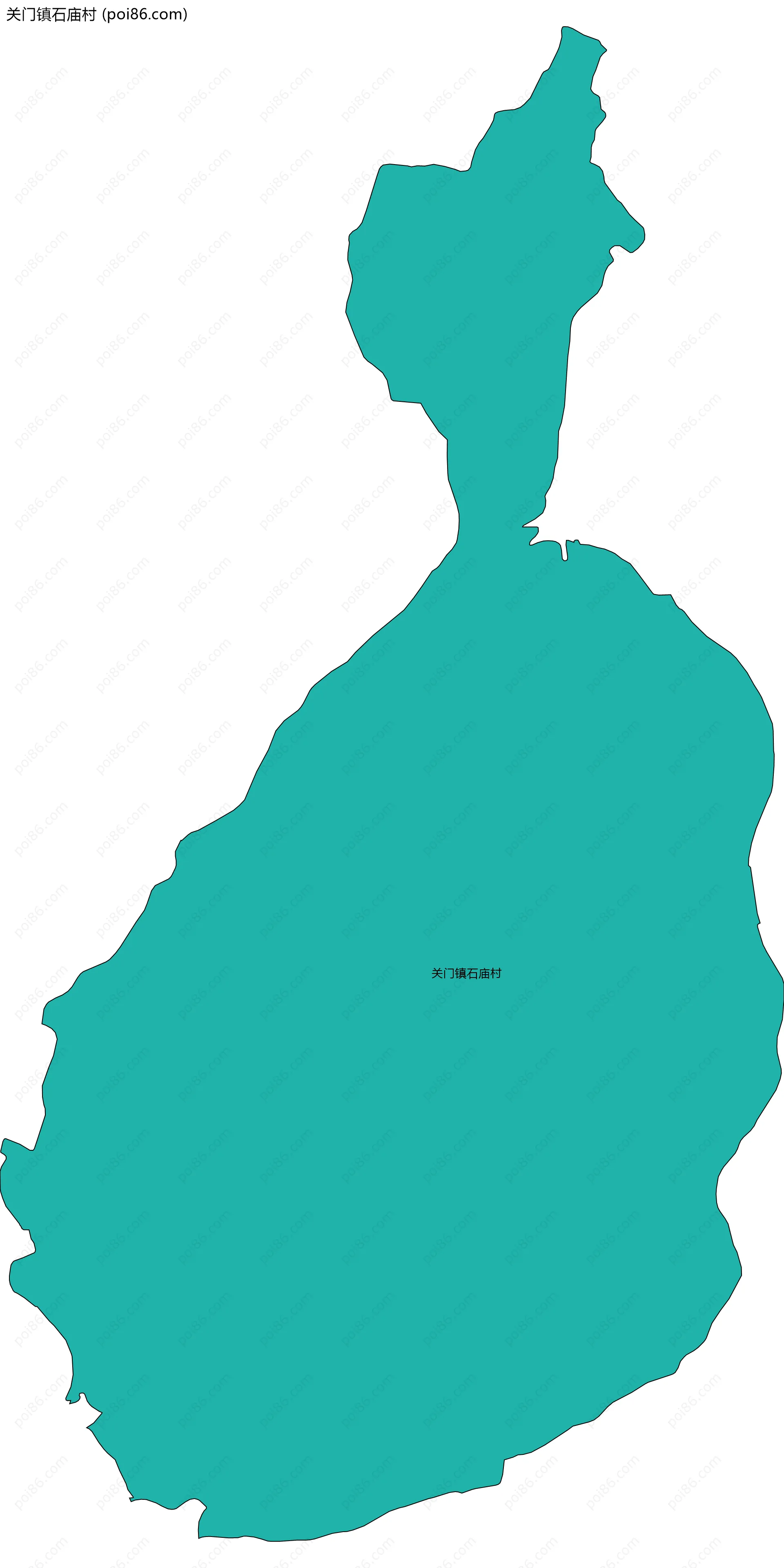 关门镇石庙村边界地图