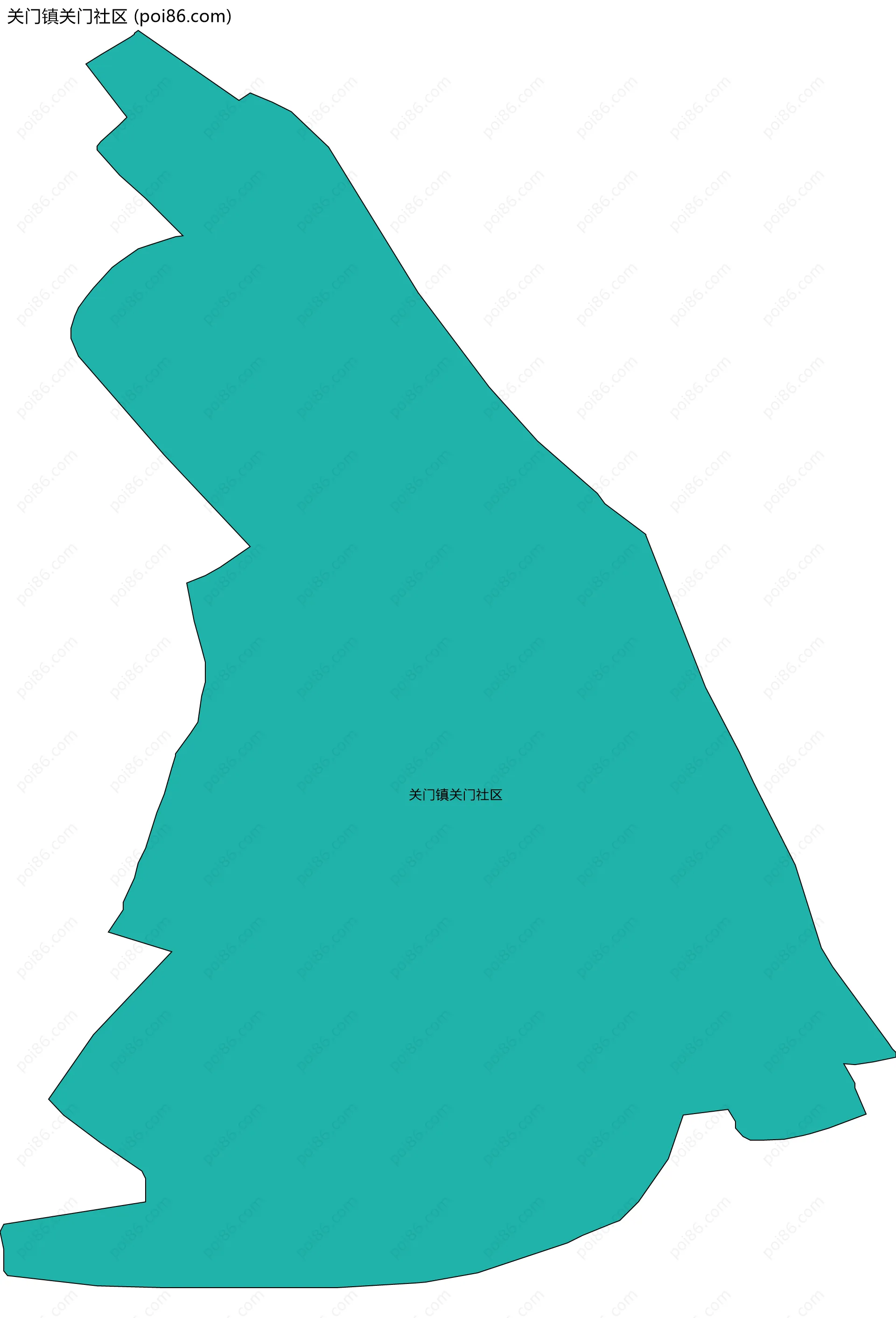 关门镇关门社区边界地图