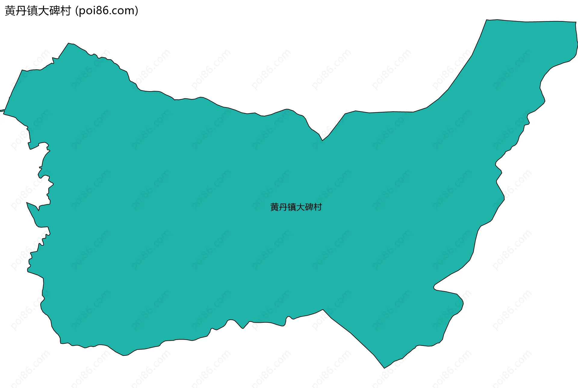 黄丹镇大碑村边界地图