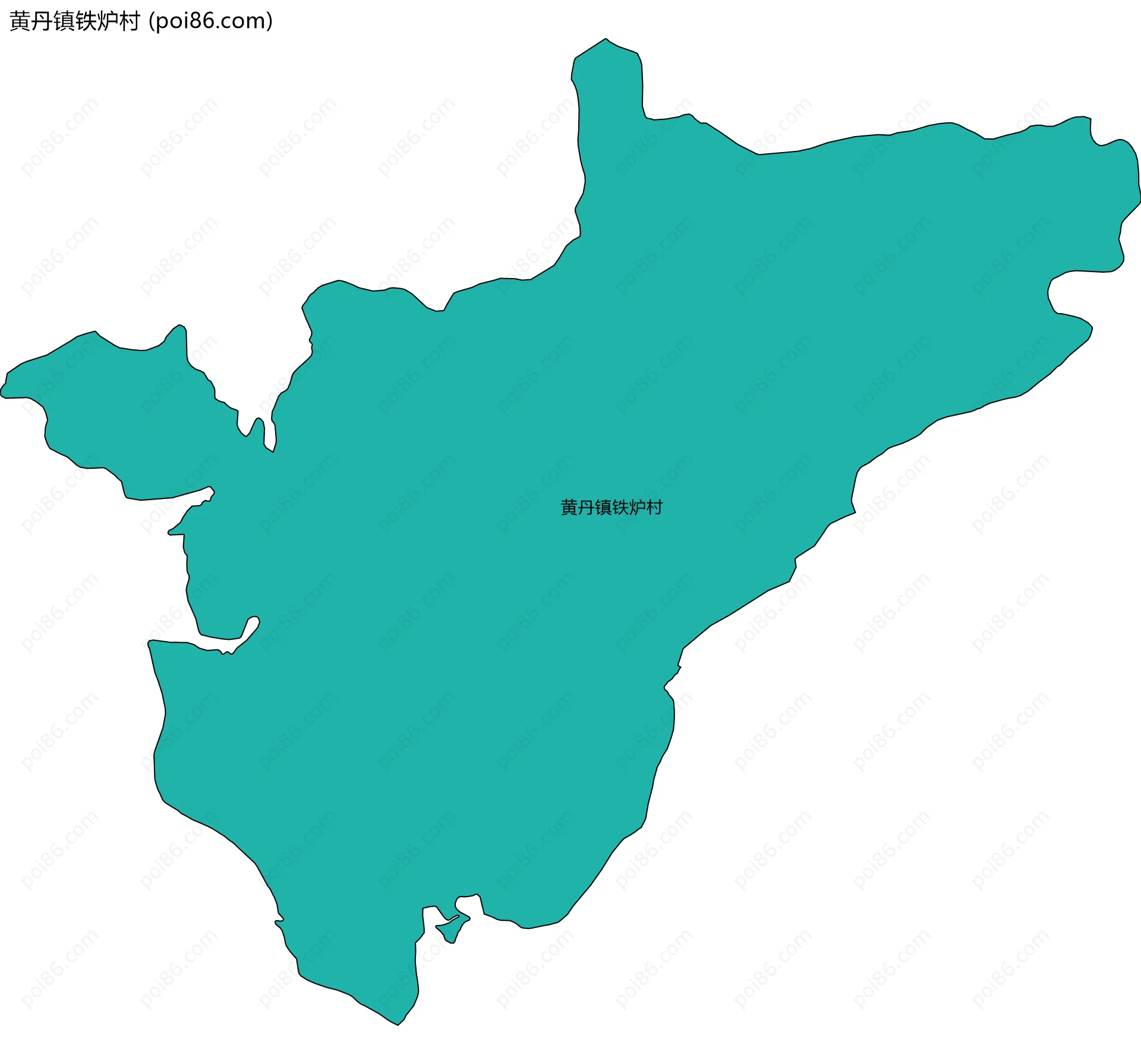 黄丹镇铁炉村边界地图