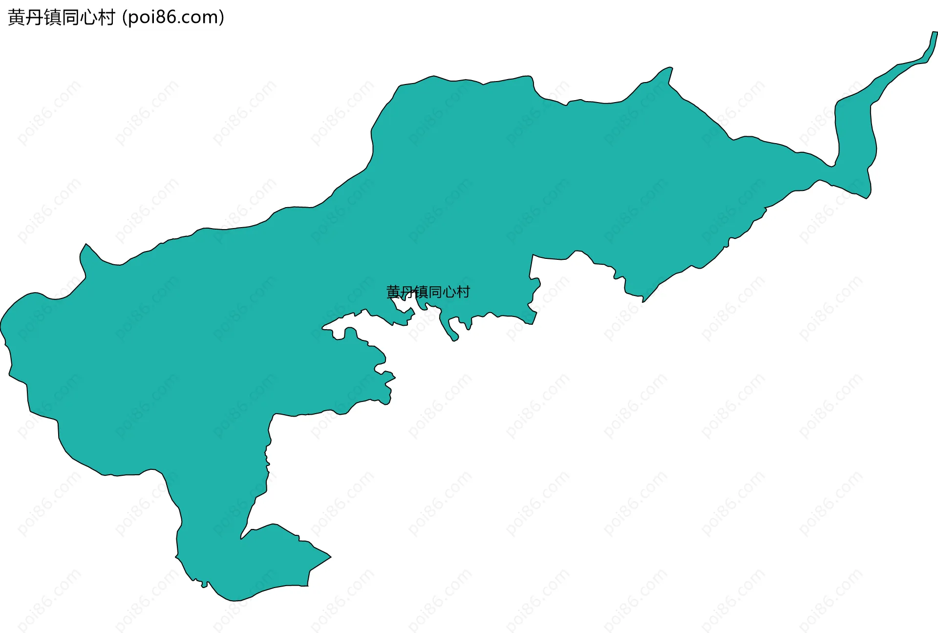 黄丹镇同心村边界地图