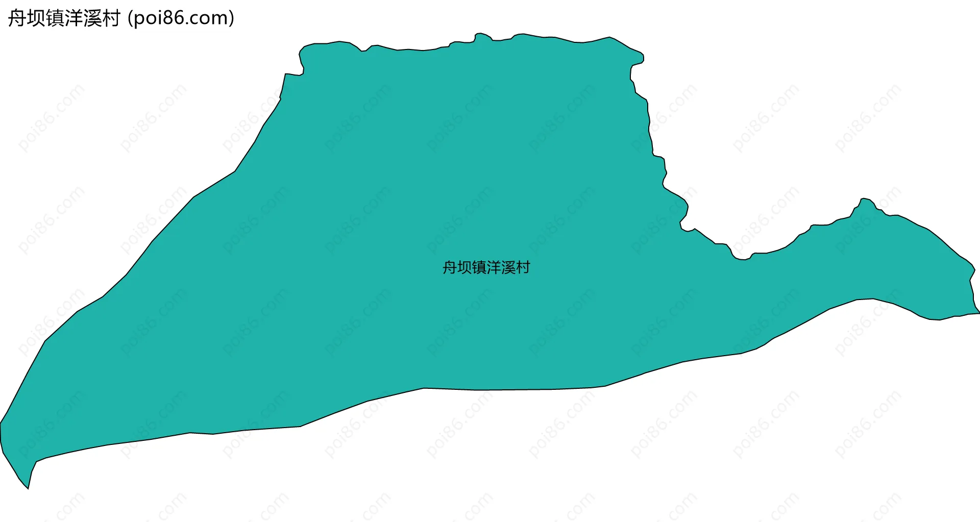 舟坝镇洋溪村边界地图