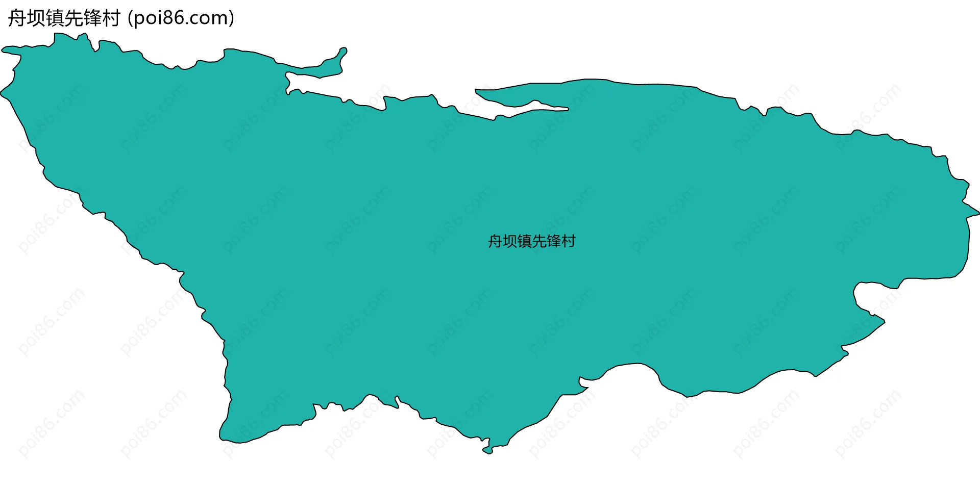 舟坝镇先锋村边界地图