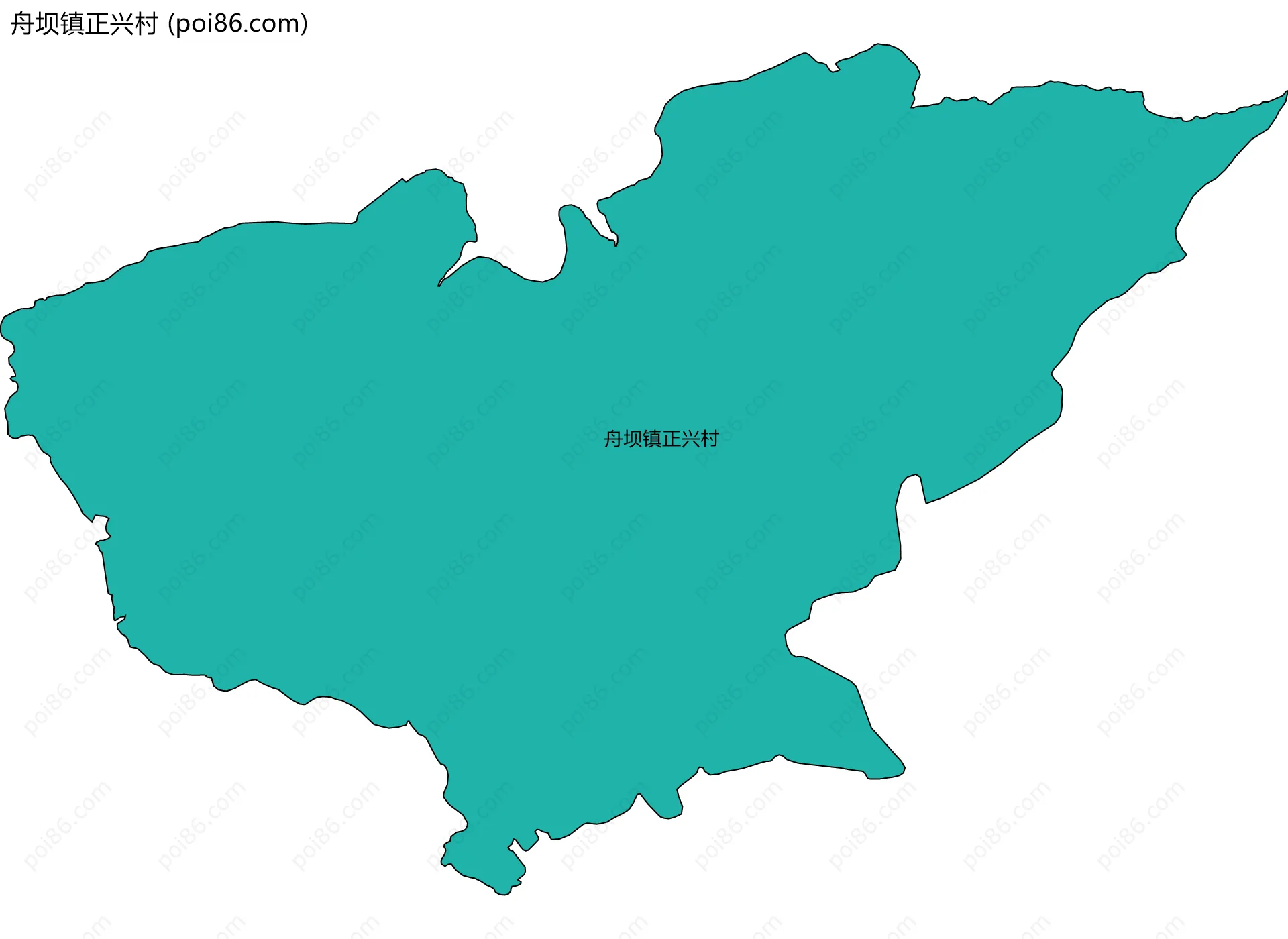 舟坝镇正兴村边界地图