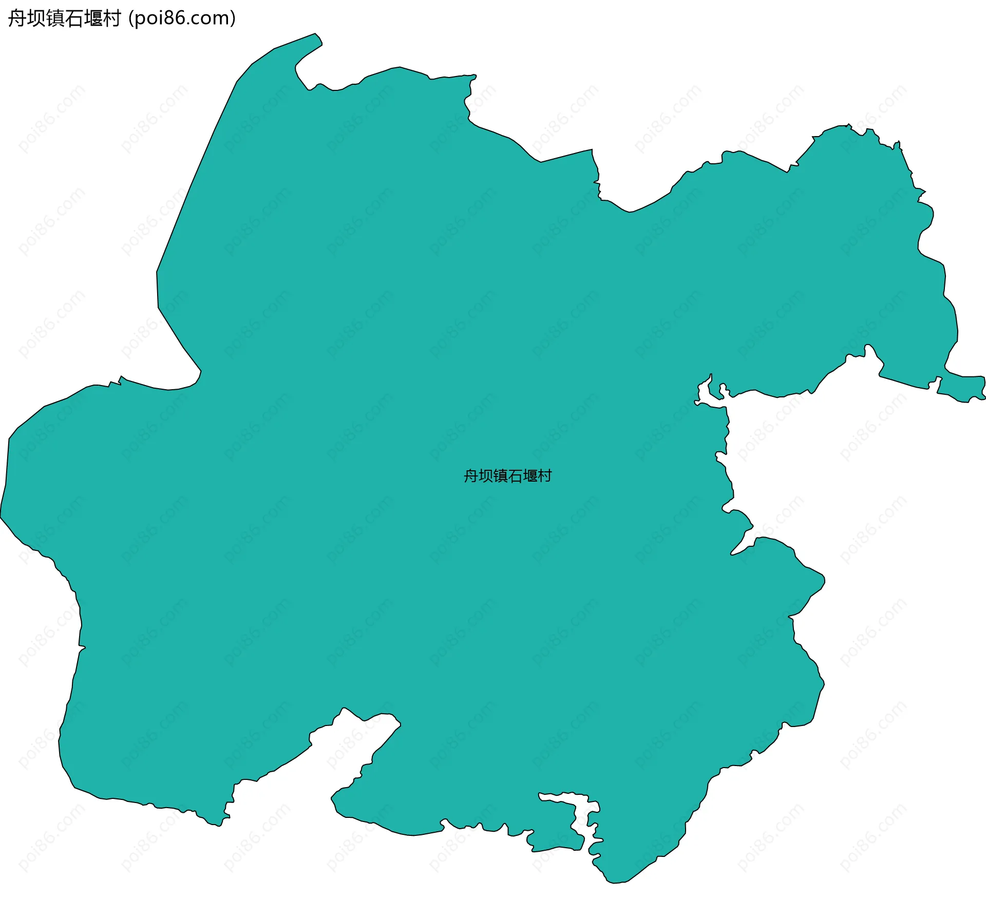 舟坝镇石堰村边界地图