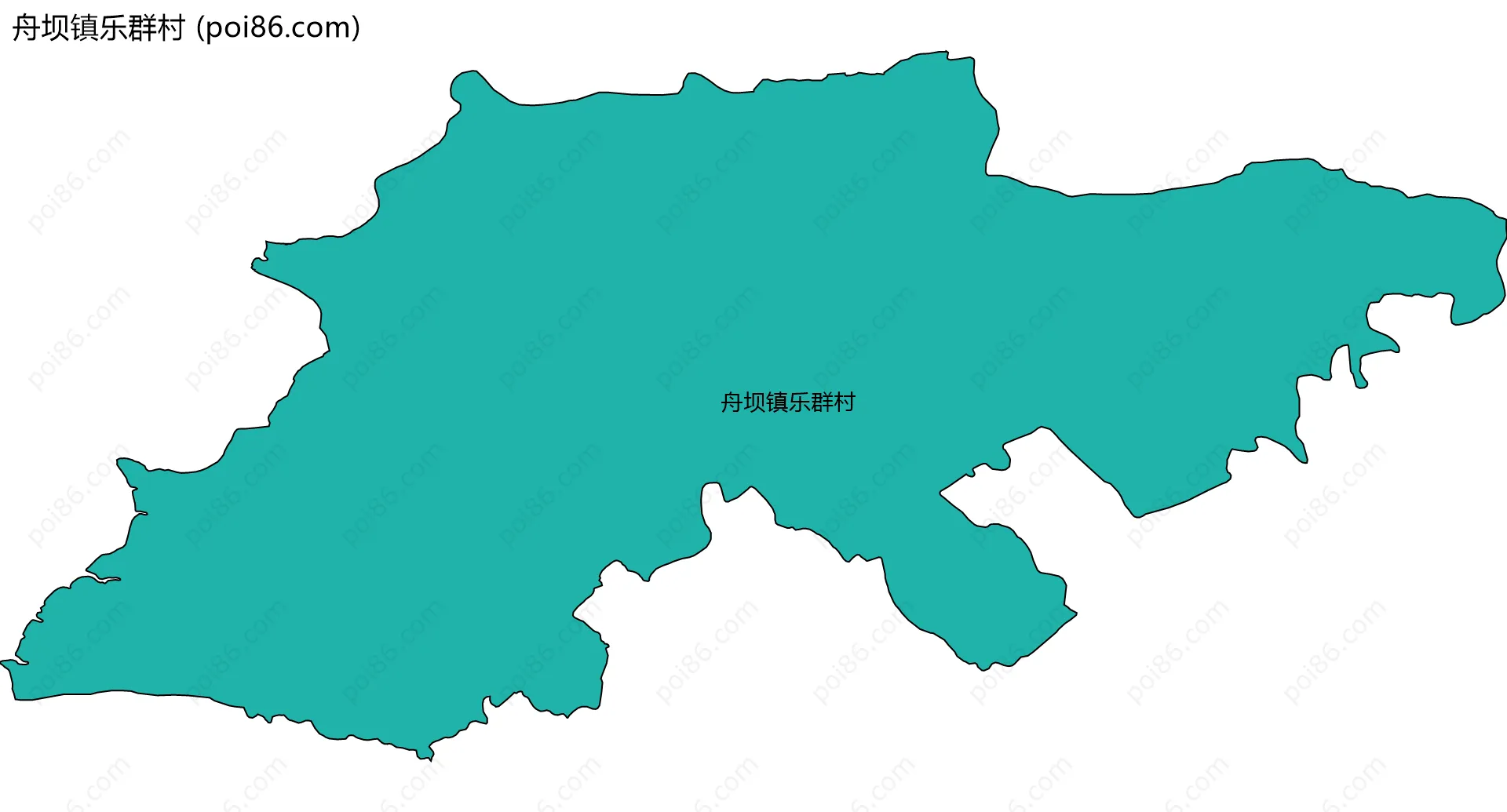 舟坝镇乐群村边界地图