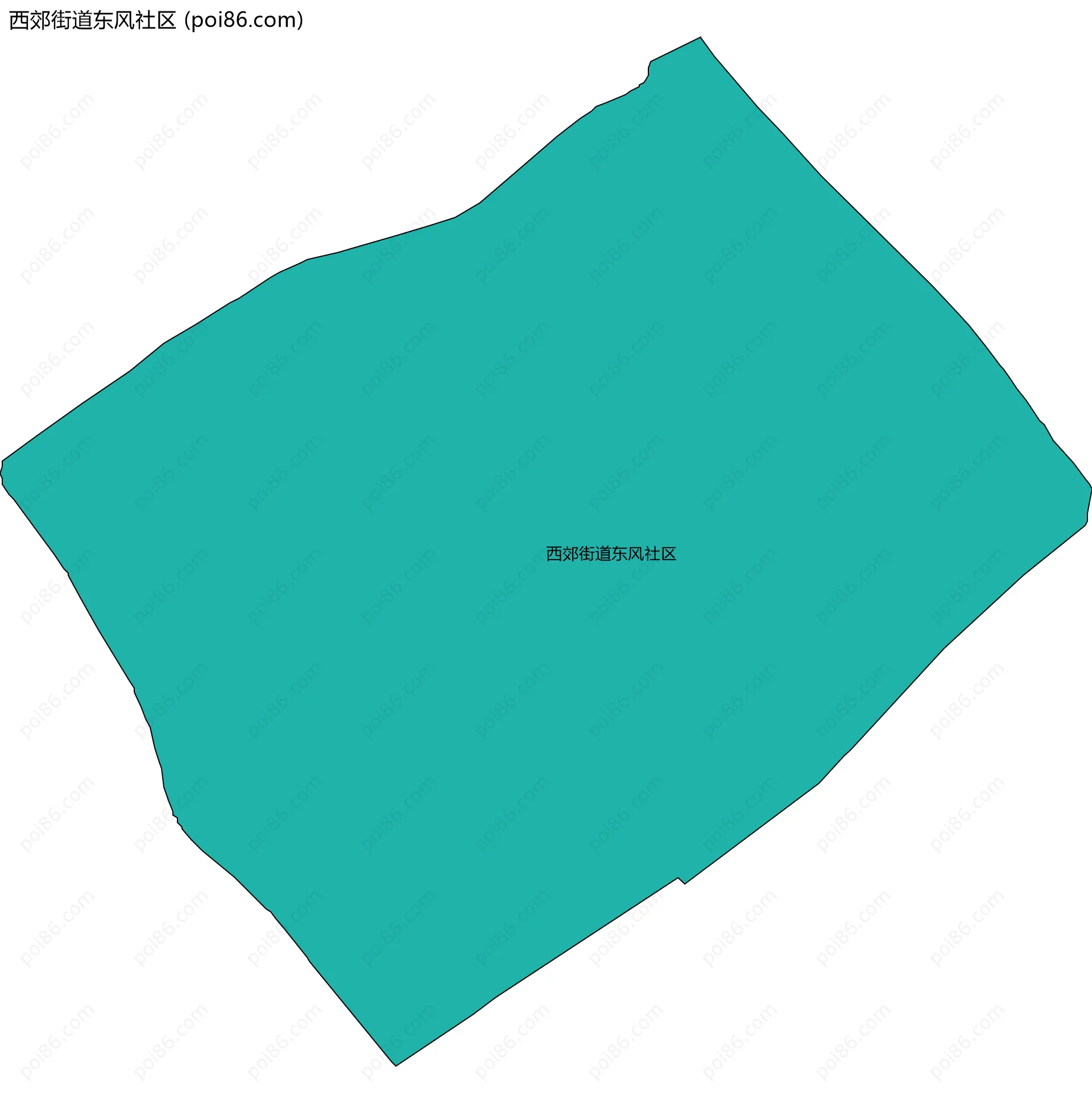 西郊街道东风社区边界地图