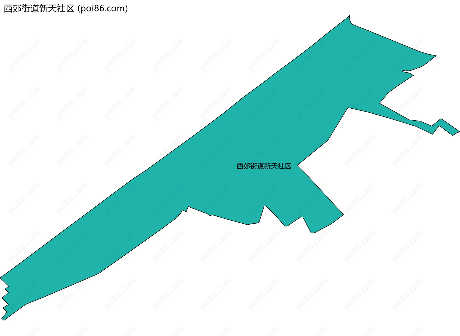 西郊街道新天社区边界地图
