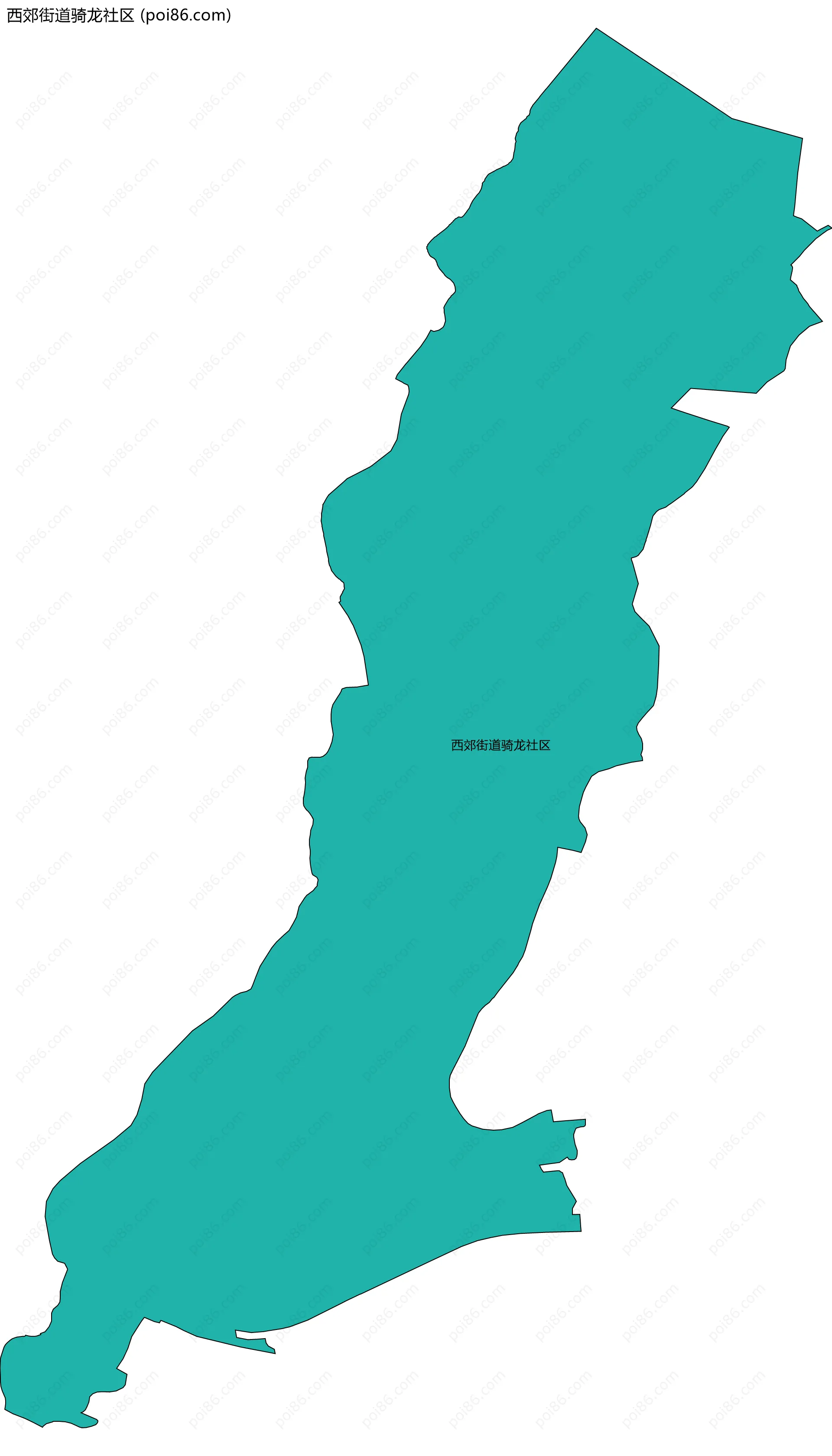 西郊街道骑龙社区边界地图