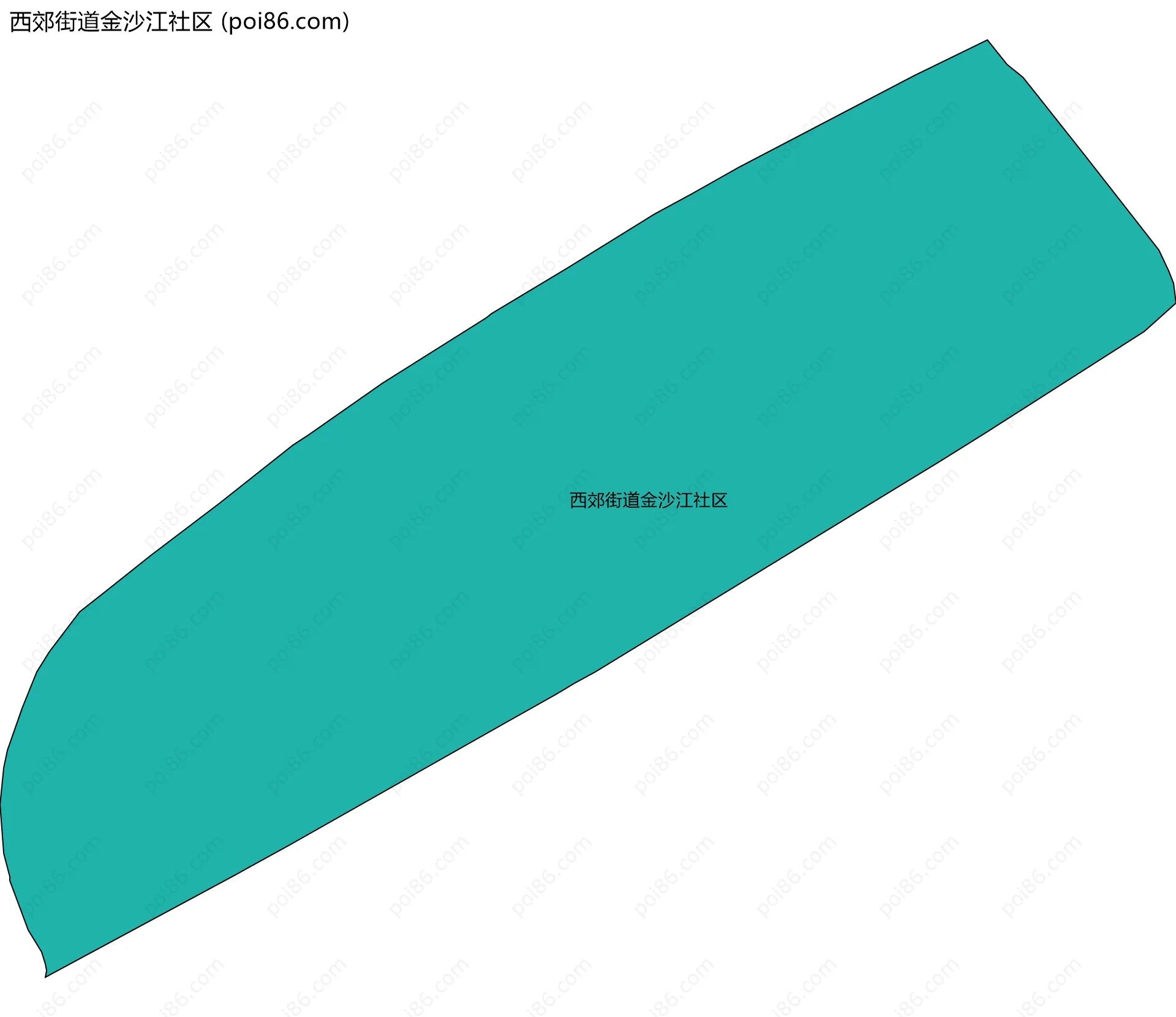 西郊街道金沙江社区边界地图