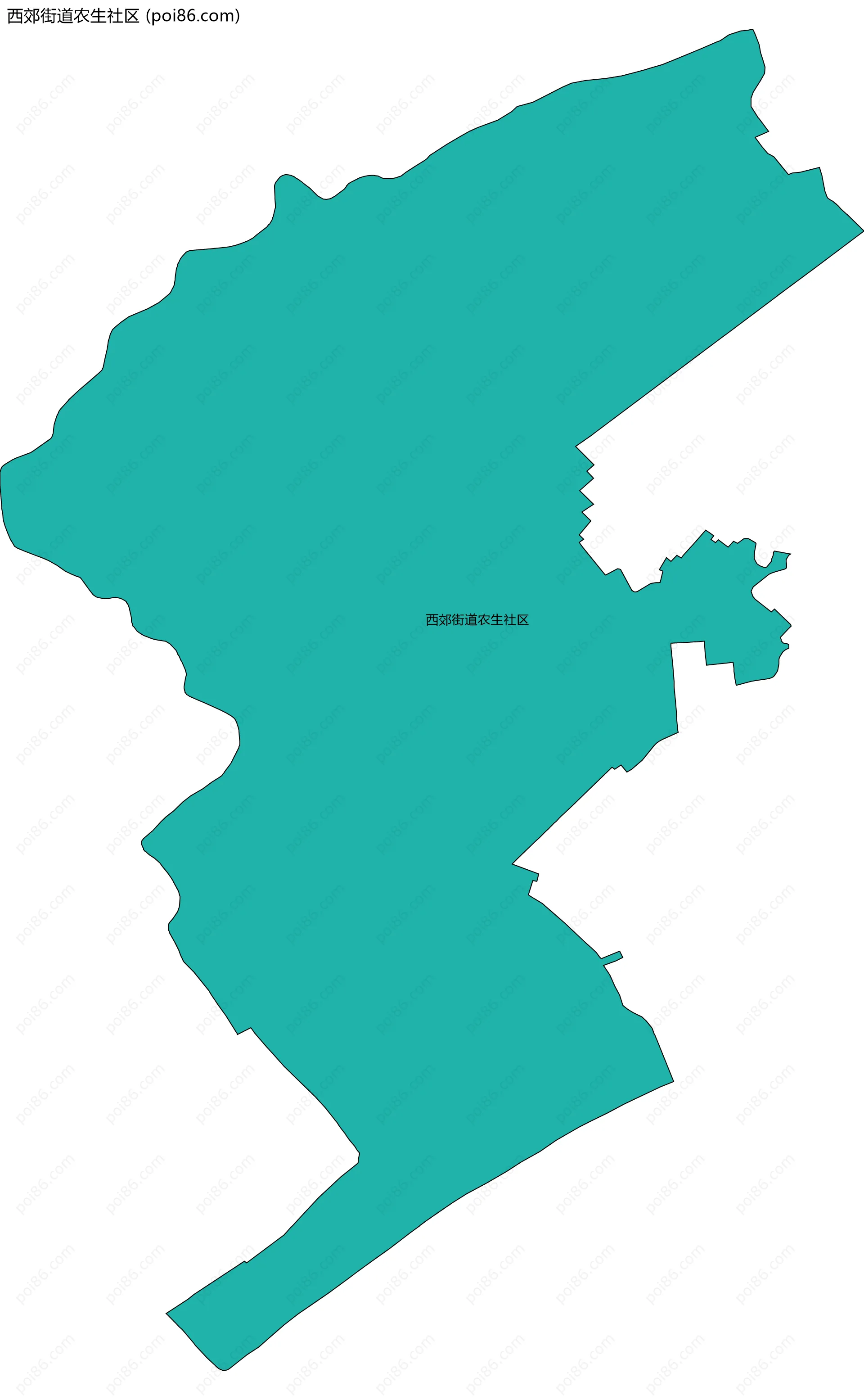 西郊街道农生社区边界地图