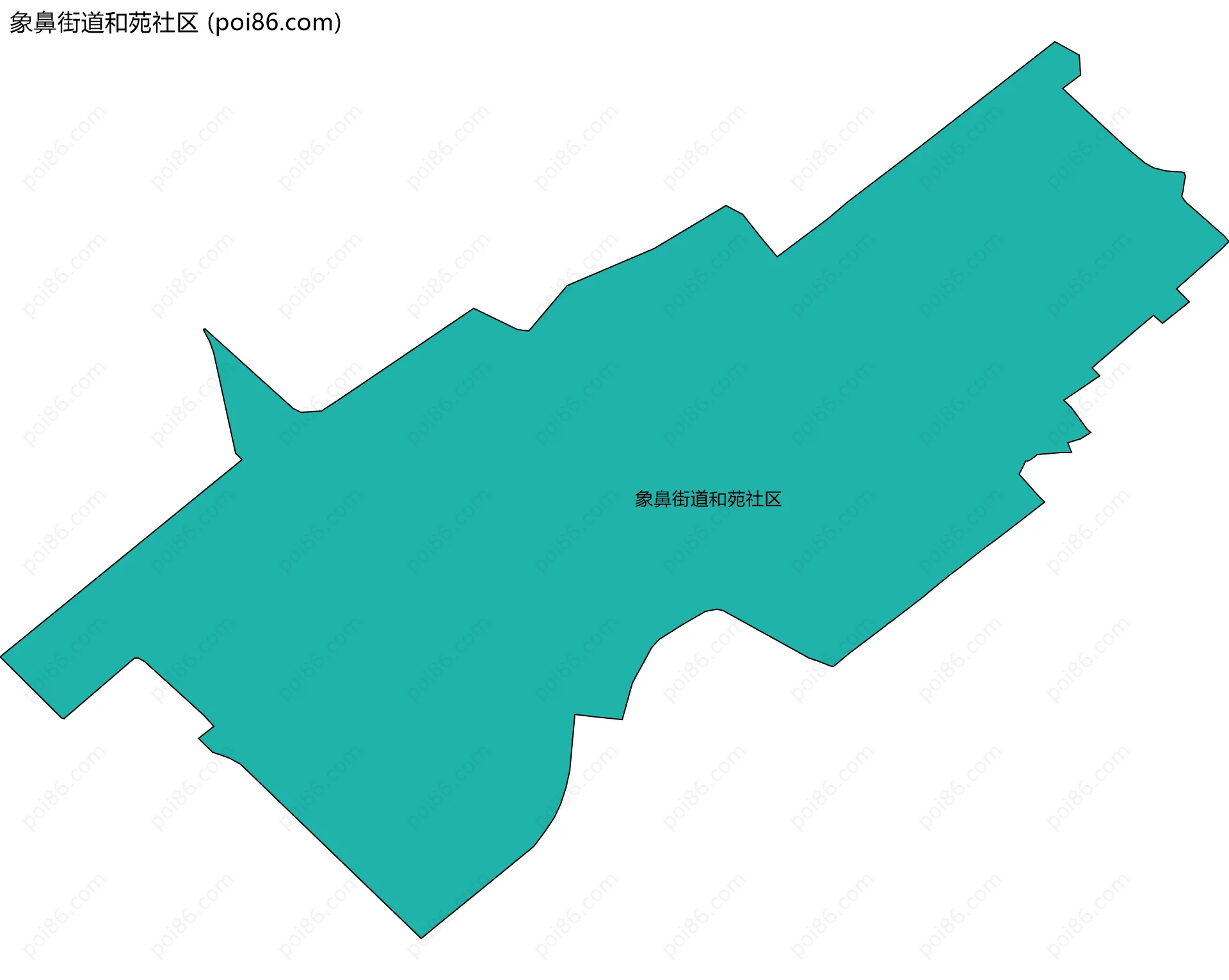 象鼻街道和苑社区边界地图