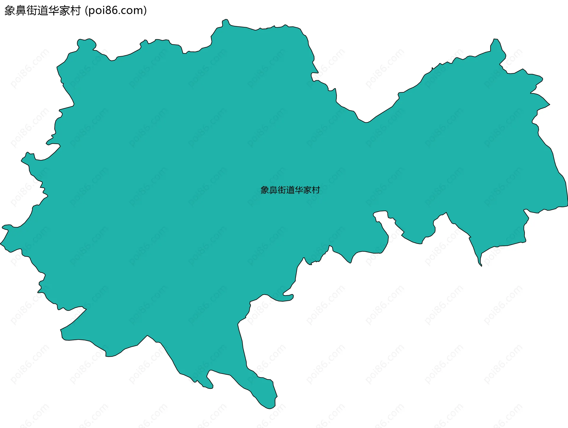 象鼻街道华家村边界地图