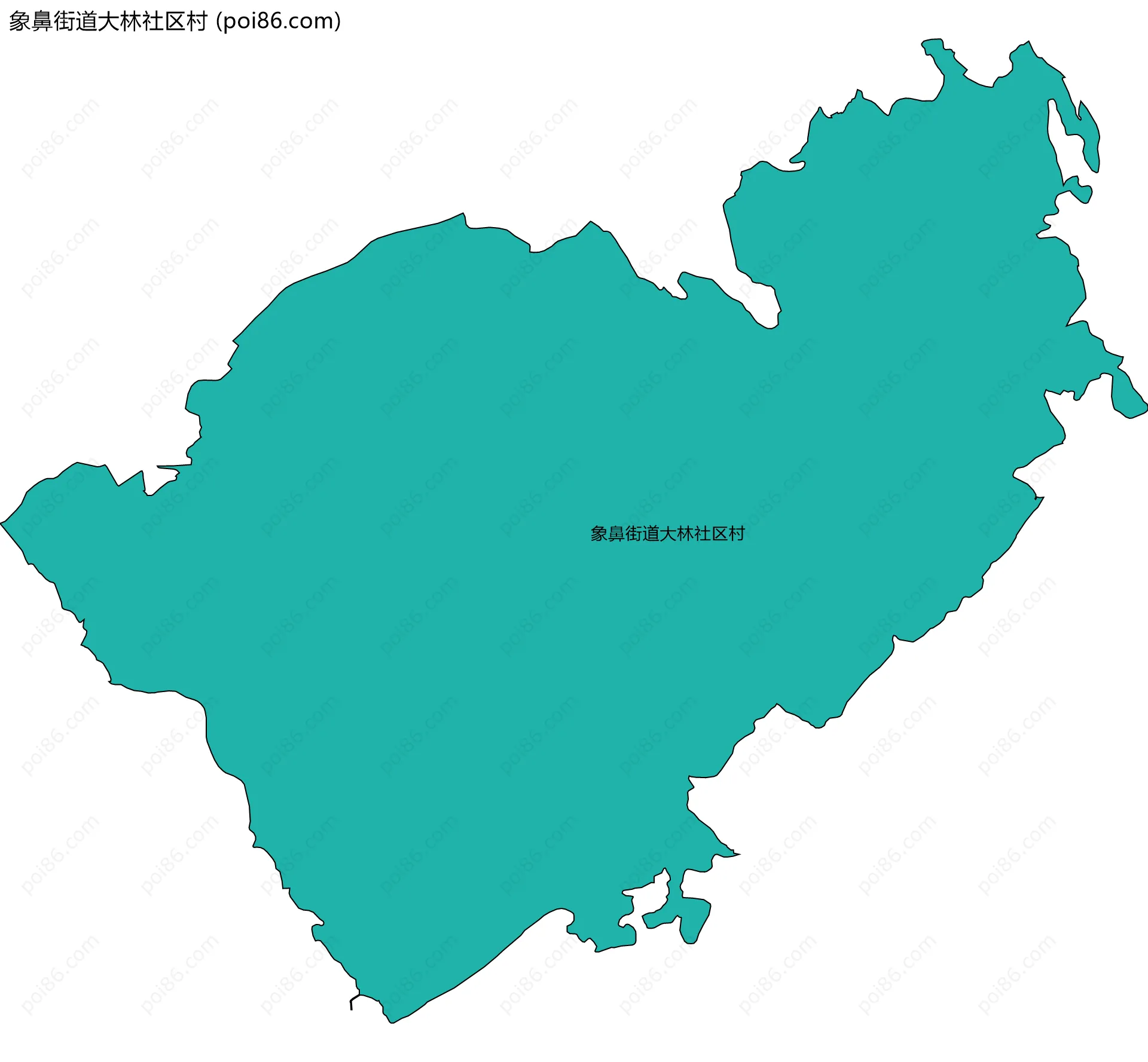 象鼻街道大林社区村边界地图