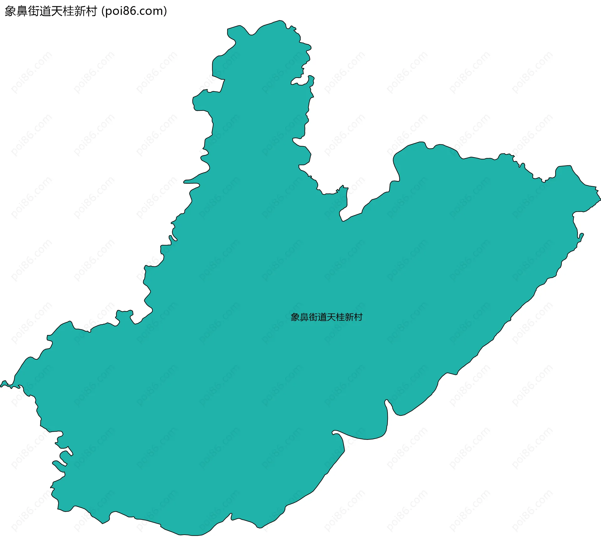 象鼻街道天桂新村边界地图