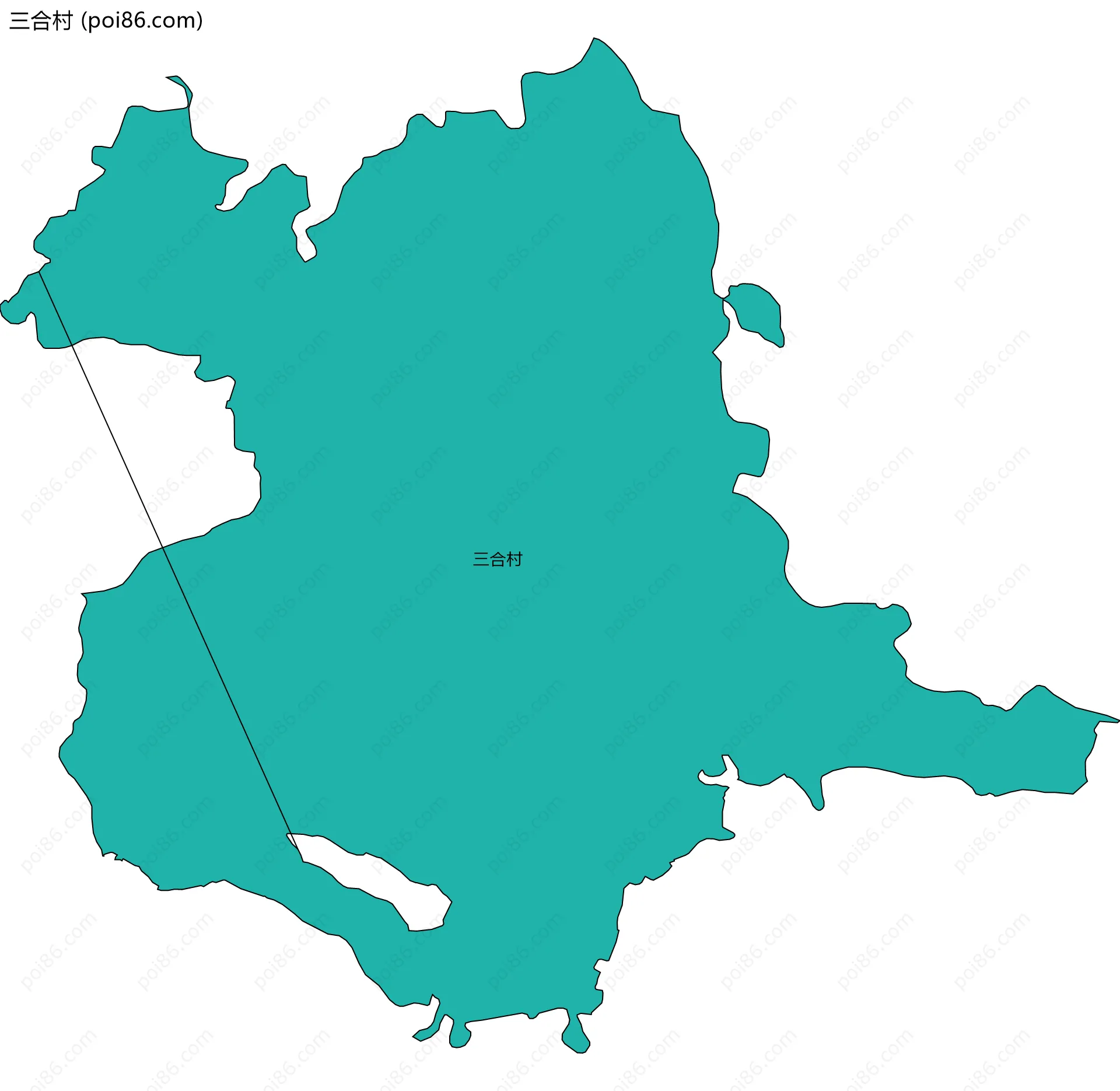 三合村边界地图