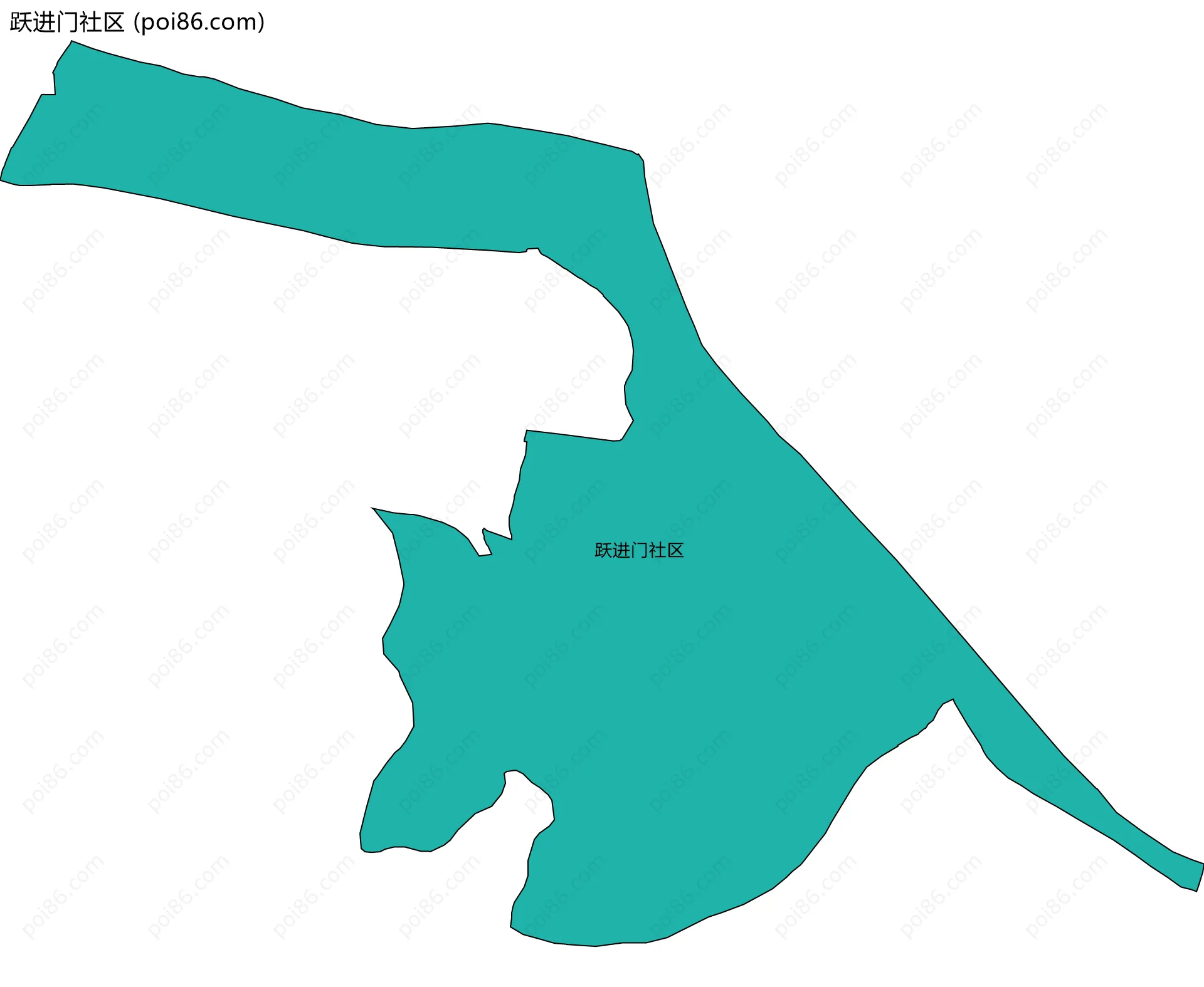 跃进门社区边界地图