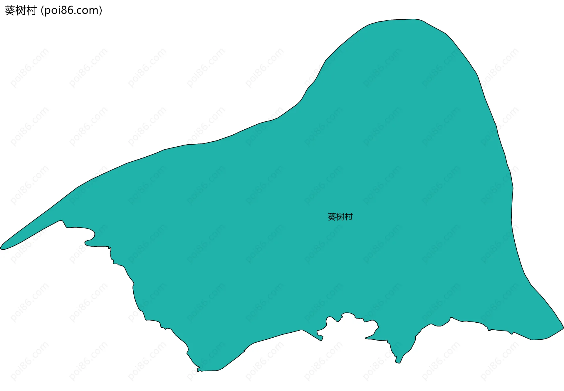 葵树村边界地图