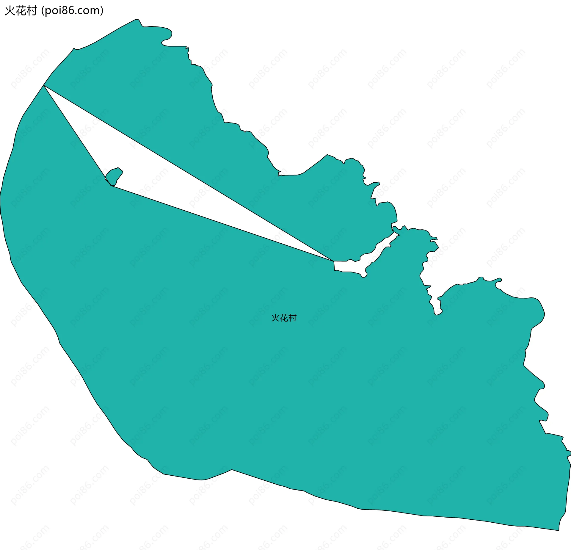 火花村边界地图