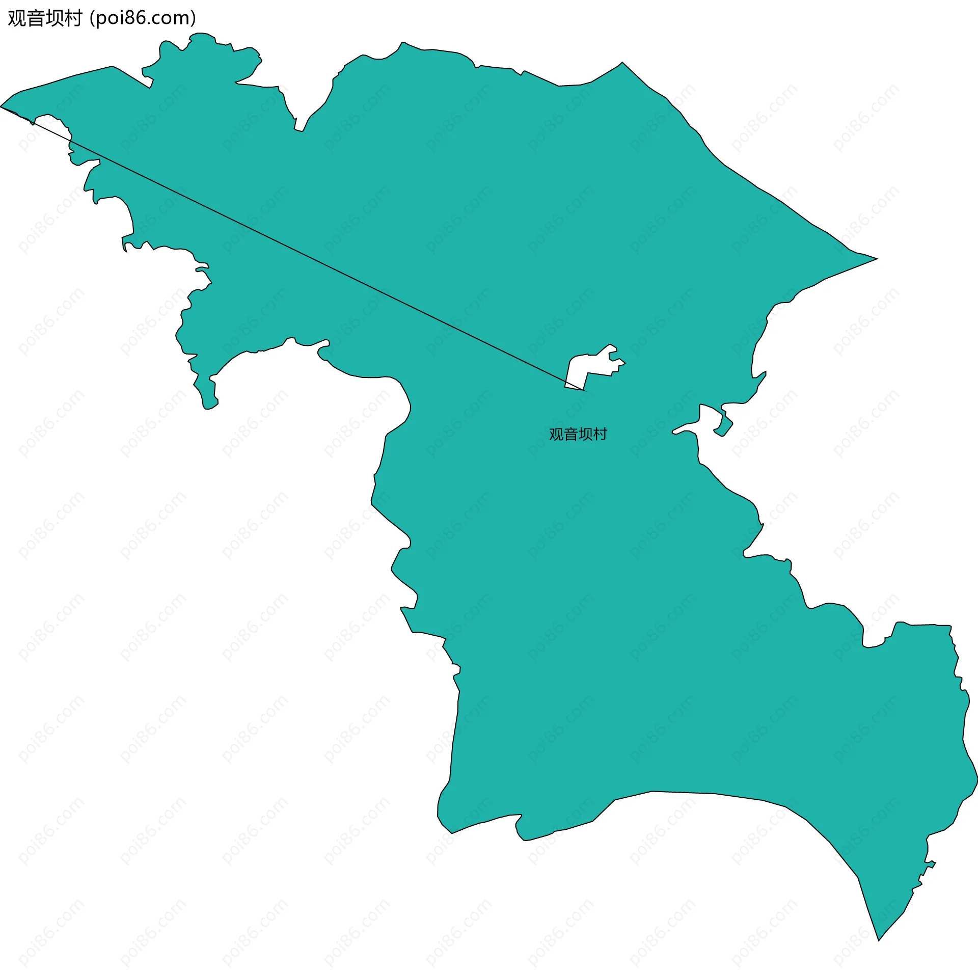 观音坝村边界地图