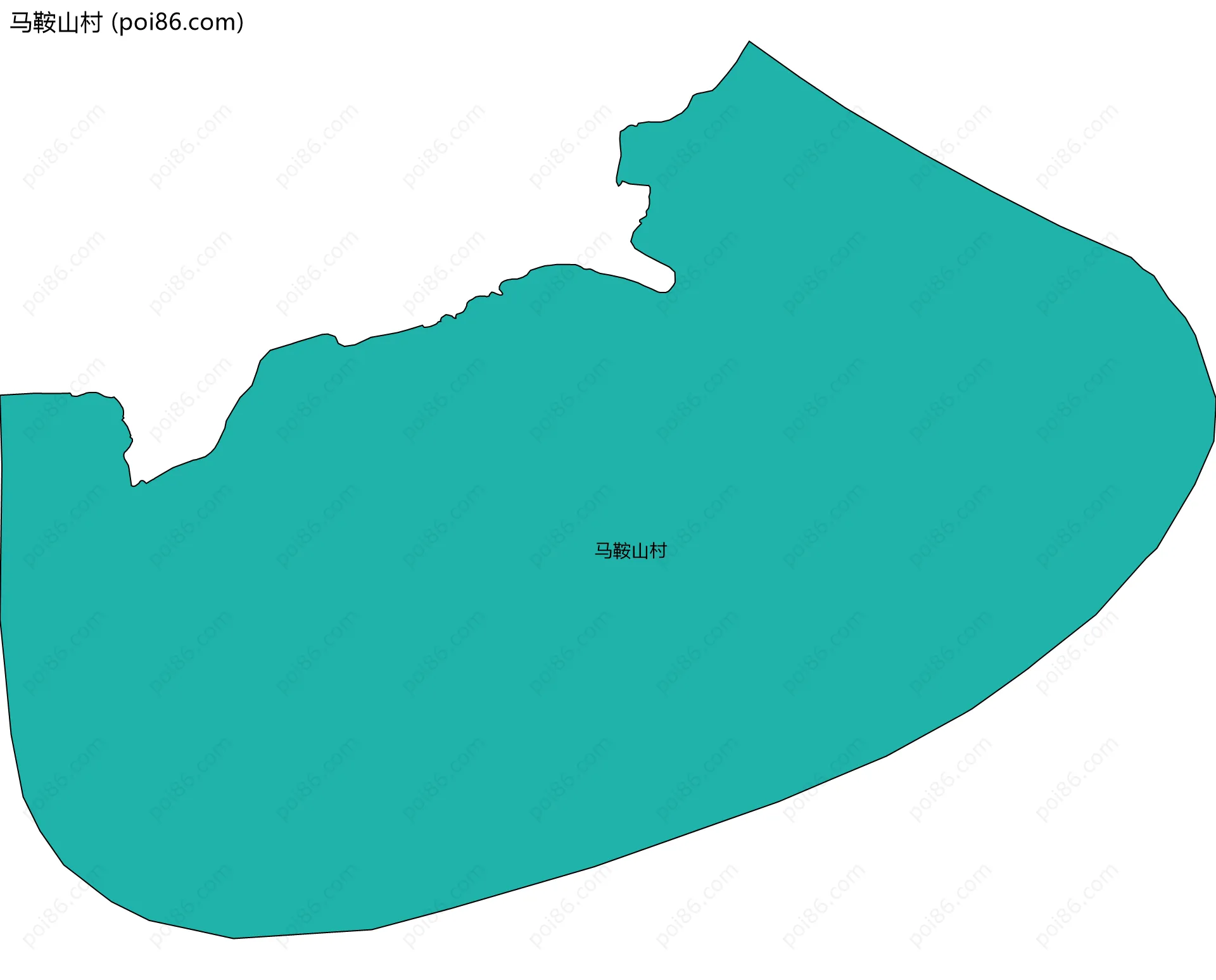 马鞍山村边界地图