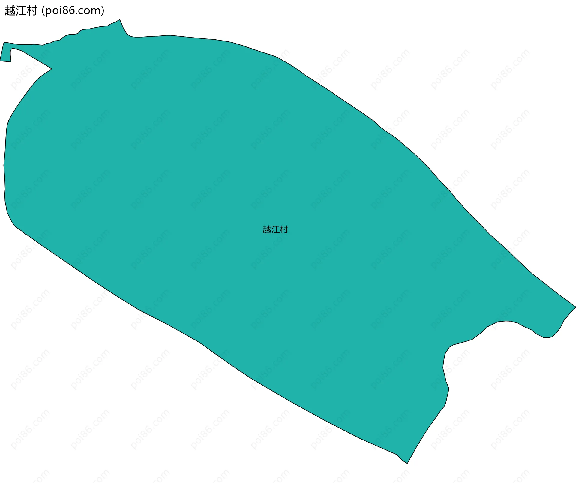 越江村边界地图