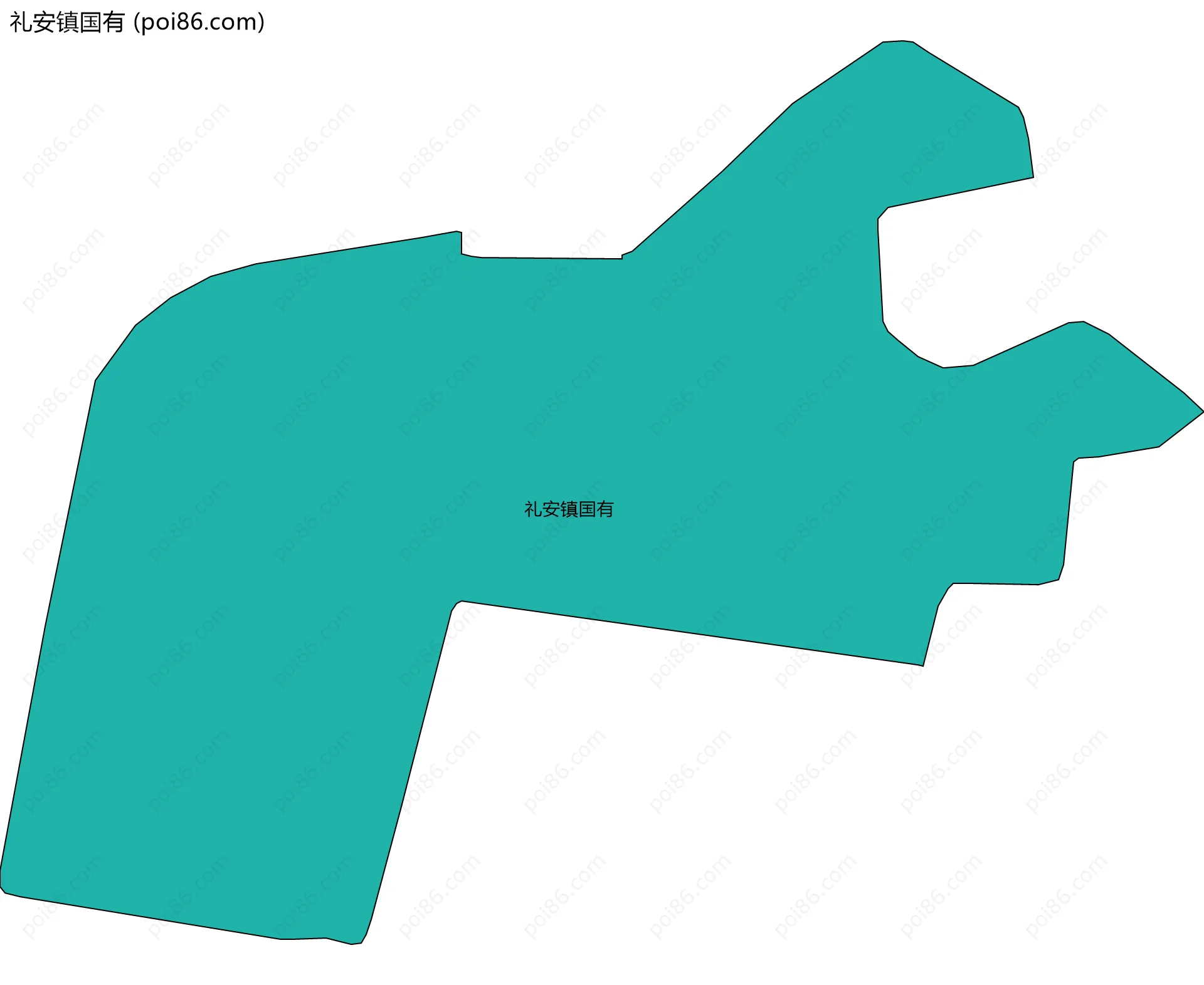 礼安镇国有边界地图