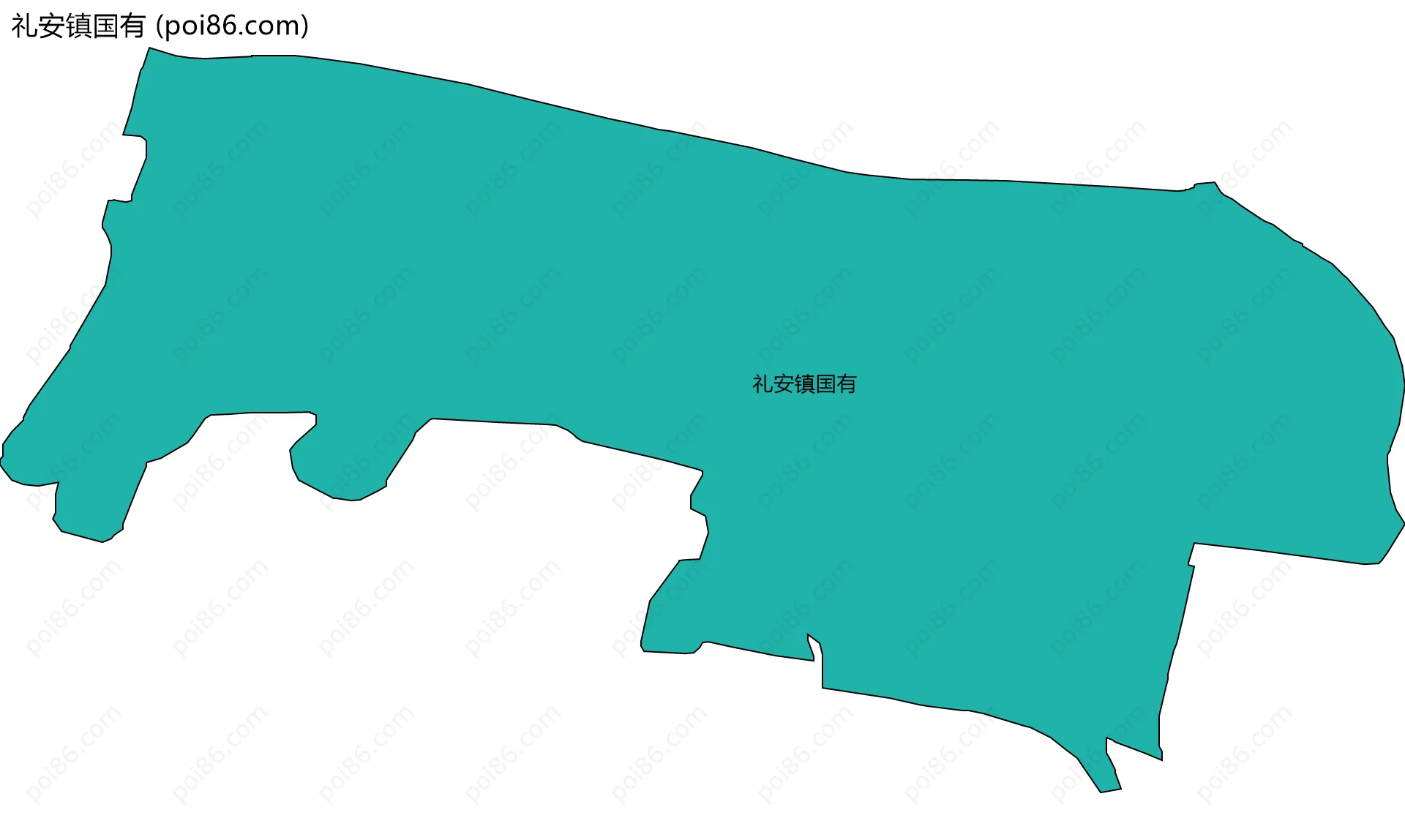 礼安镇国有边界地图