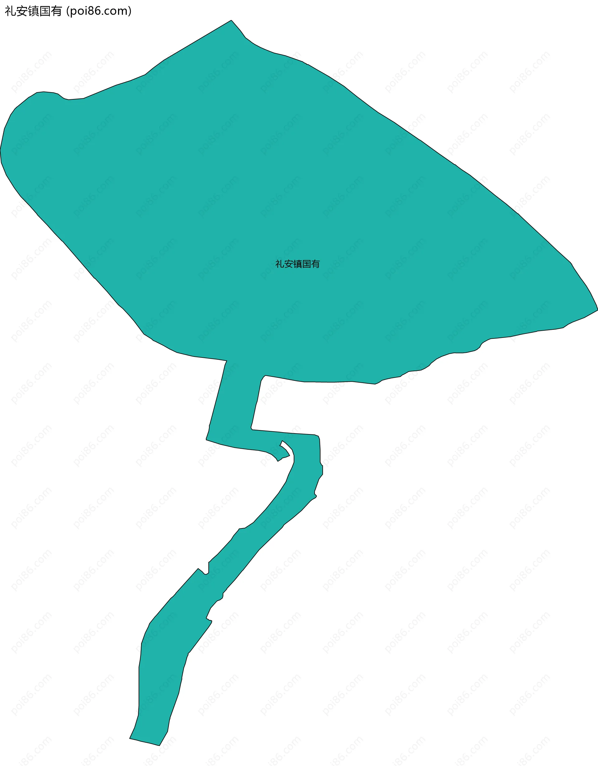 礼安镇国有边界地图