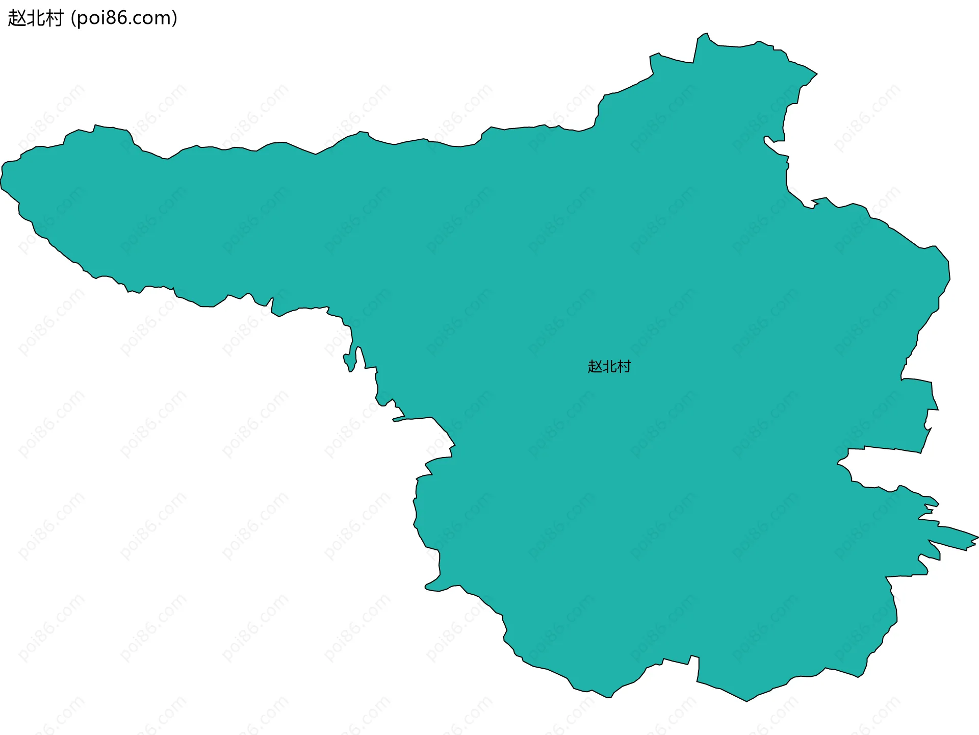 赵北村边界地图
